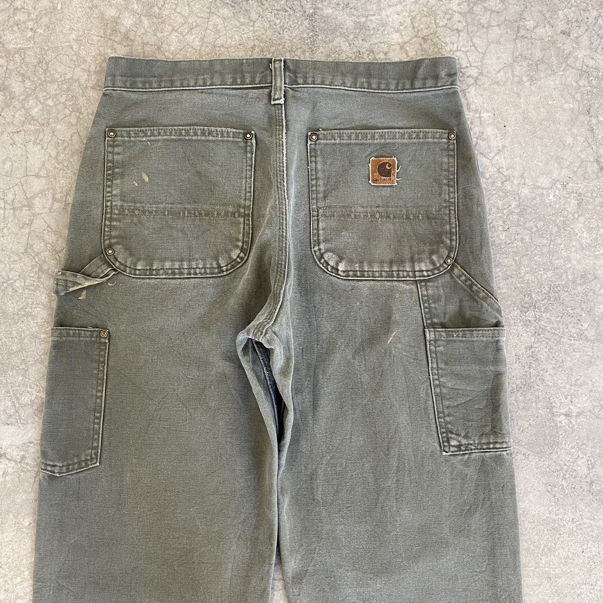 Carhartt VTG Carhartt Double Knee Faded Dirty Carpenter Pants Size US 31 - 16 Thumbnail