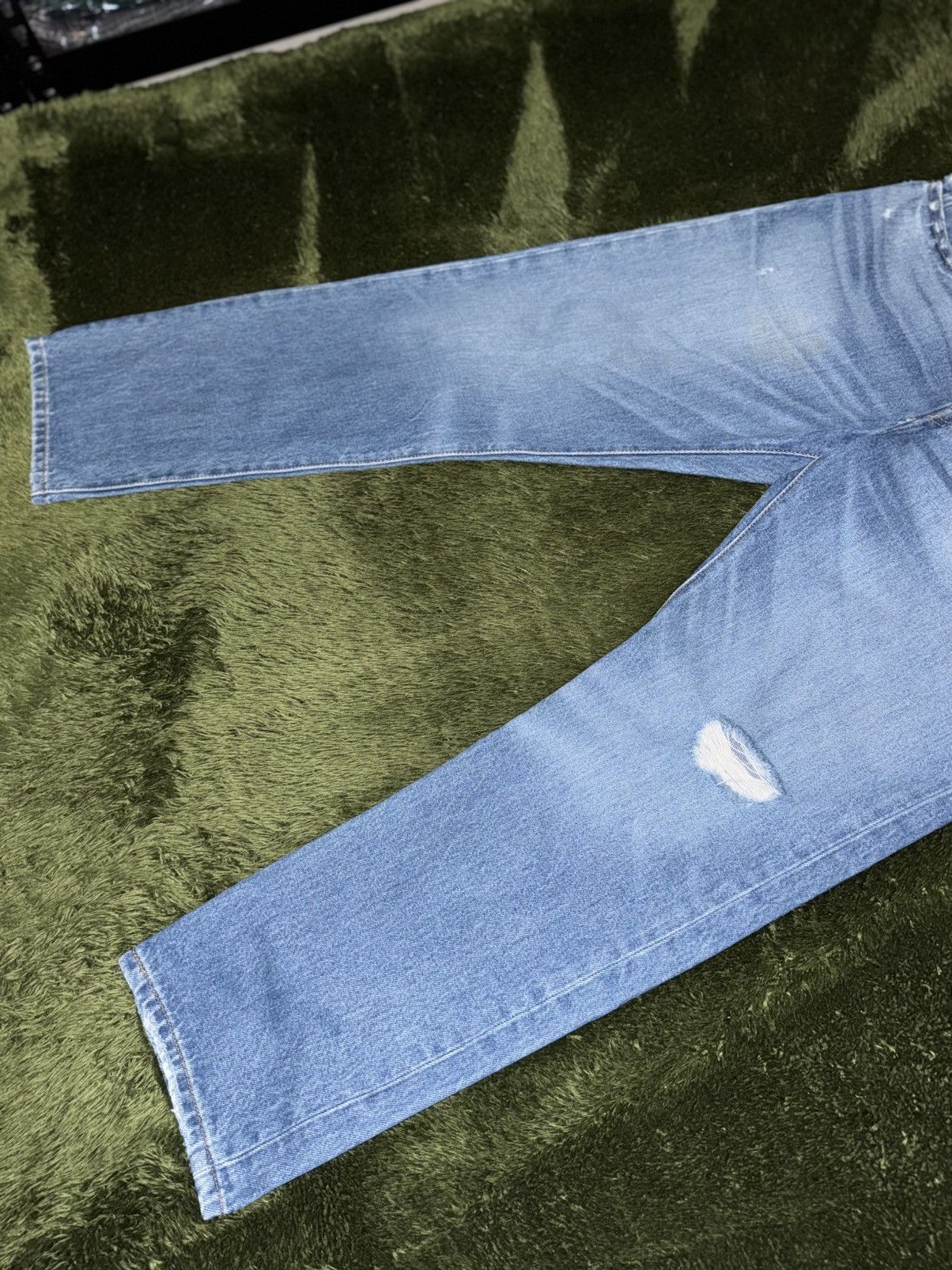 Levi's [W30/L32] Levi’s 501 CT Destroyed Denim Pants Light Indigo Size US 32 / EU 48 - 6 Thumbnail