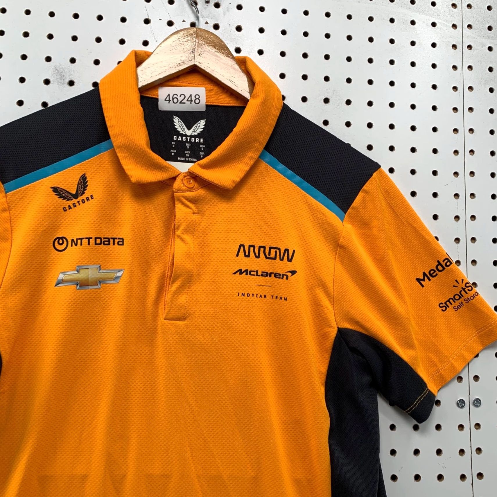 Castore Castore Polo Shirt Mens Small Orange Indycar AJ Foyt Malukas McLaren Size US S / EU 44-46 / 1 - 7 Thumbnail