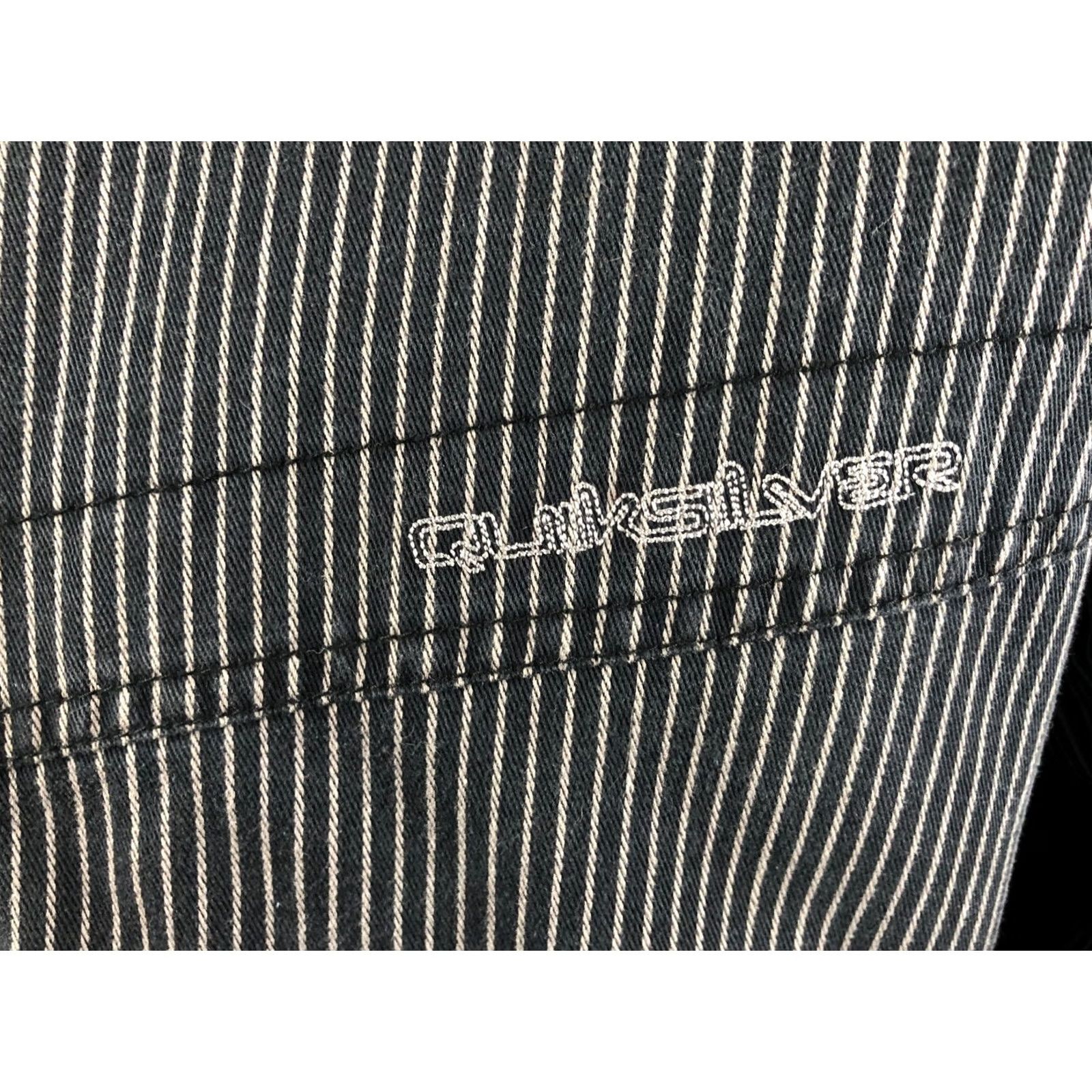 Quiksilver Quiksilver Mens Full Zip Jacket Black Cotton Striped Hooded? Size US M / EU 48-50 / 2 - 7 Thumbnail