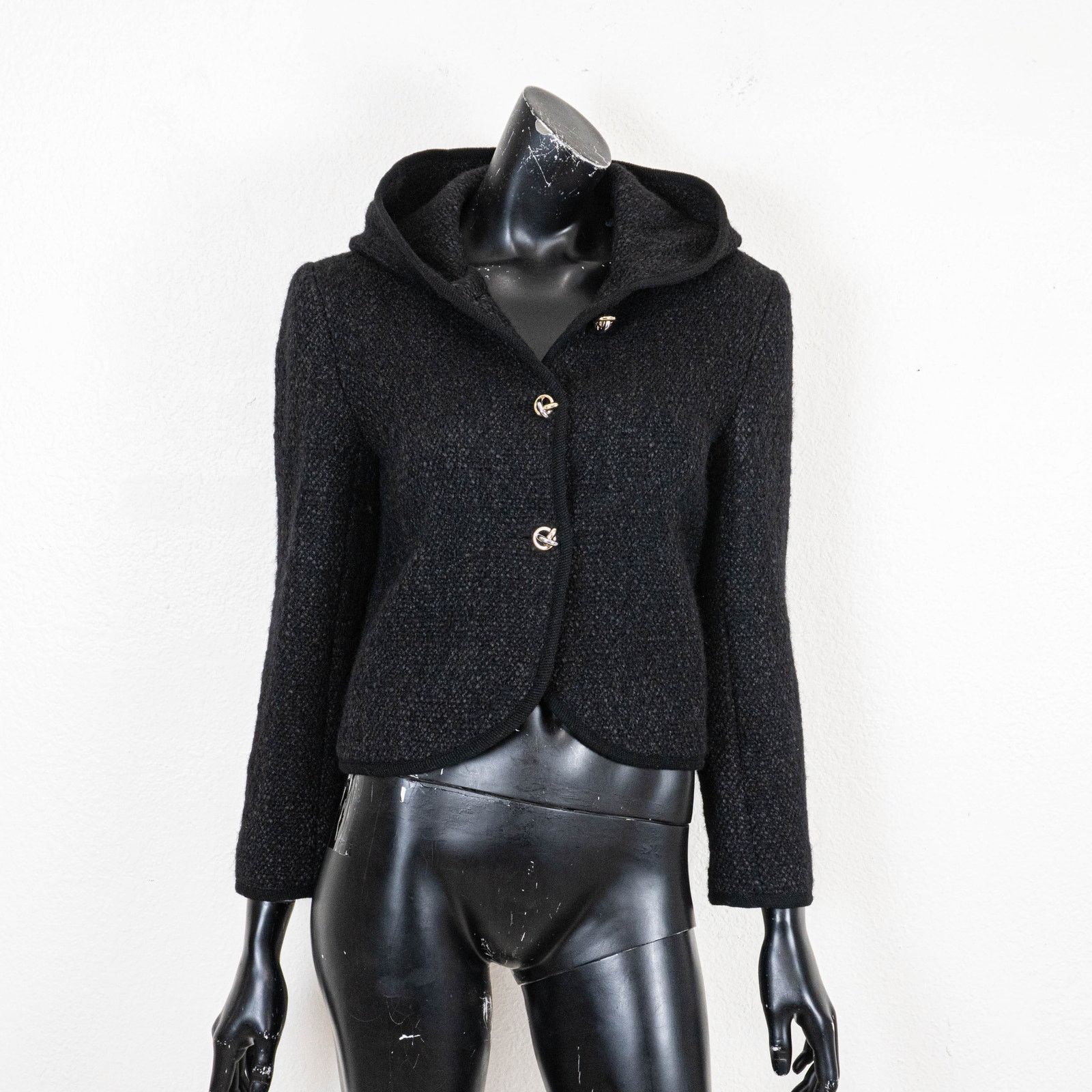 ba&sh BA&SH Octave Jacket Cropped tweedy wool cotton black size 1 Size S / US 4 / IT 40 - 7 Thumbnail