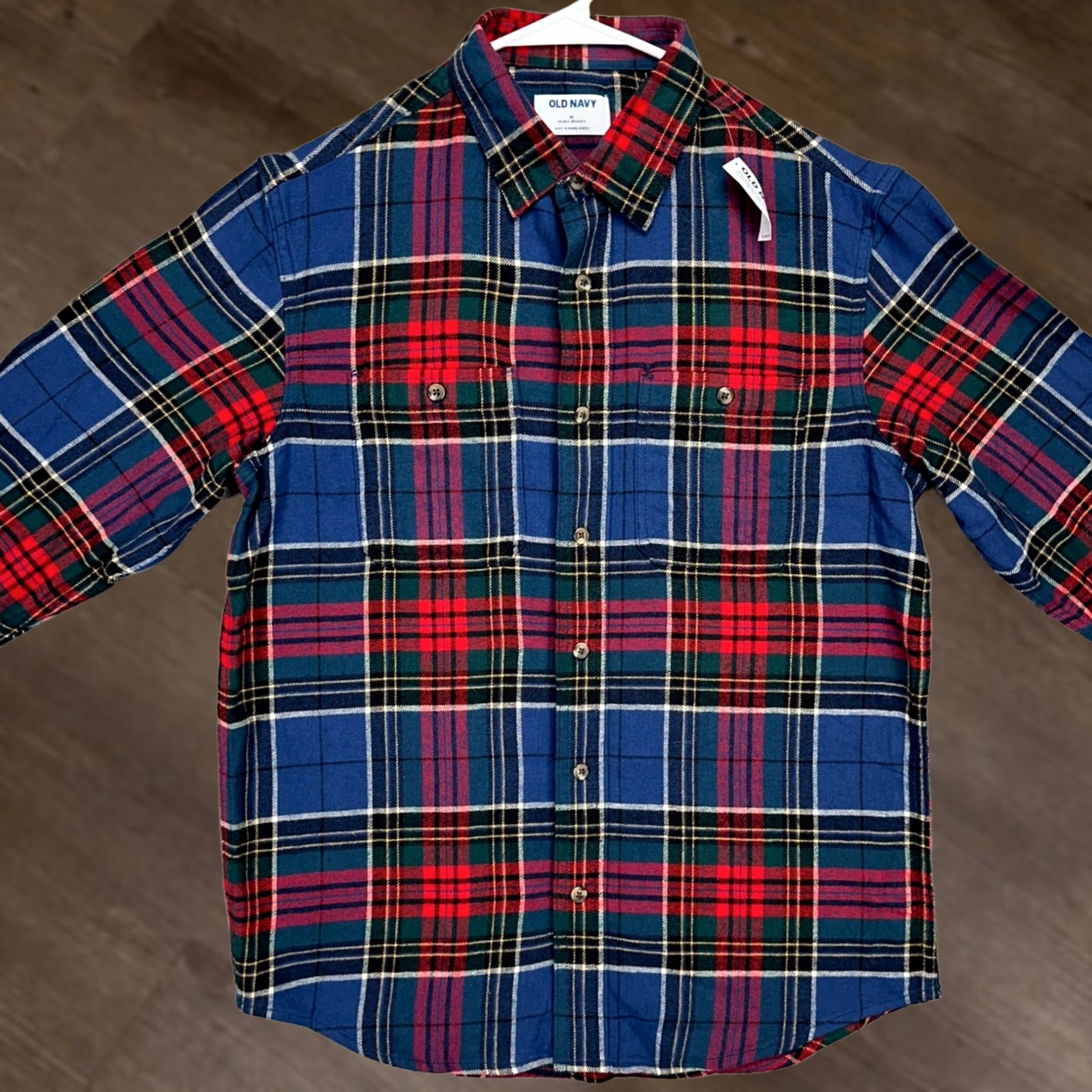 Old Navy Old Navy Men Flannel Shirt Medium Blue Red Plaid 2 Pocket Casual Button Up NEW Size US M / EU 48-50 / 2 - 1 Thumbnail