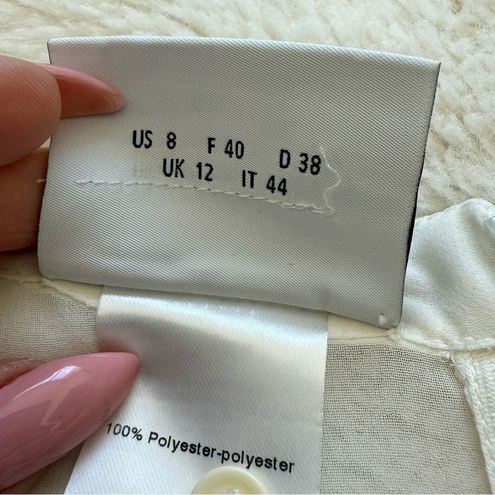 Akris AKRIS Punto women ivory dress size 8 US Retail 1950$ Size M / US 6-8 / IT 42-44 - 9 Thumbnail