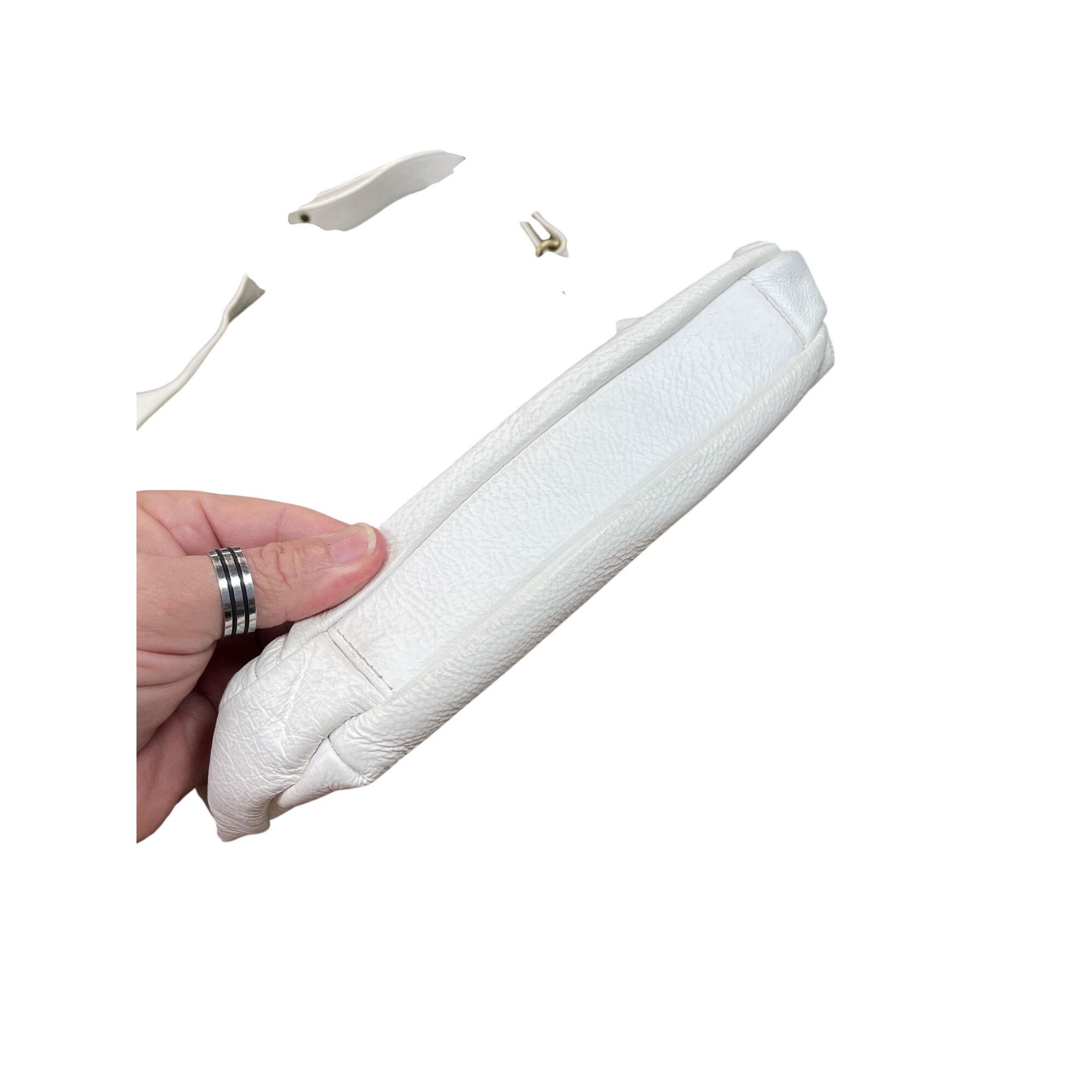 Other Avorio Italy leather white blue adjustable crossbody shoulde Size ONE SIZE - 7 Thumbnail
