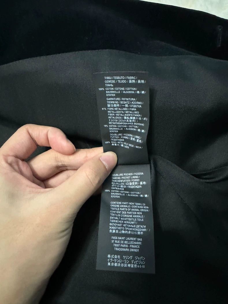 Saint Laurent Paris Saint Laurent Paris Saint Laurent Velvet Blazer with Gold Size US M / EU 48-50 / 2 - 4 Thumbnail