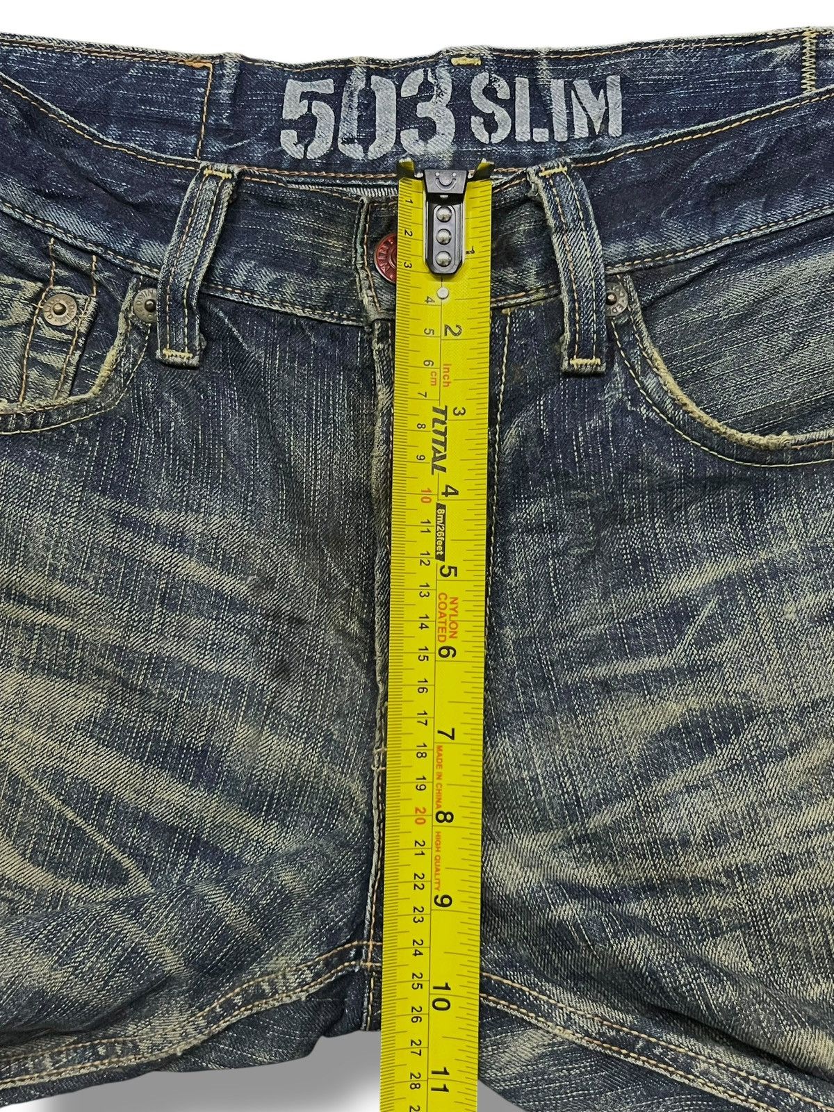 Edwin Vintage Edwin 503 Blue Trip Japan - 💥Rare💥 Crazy Mud Wash Size US 32 / EU 48 - 18 Thumbnail