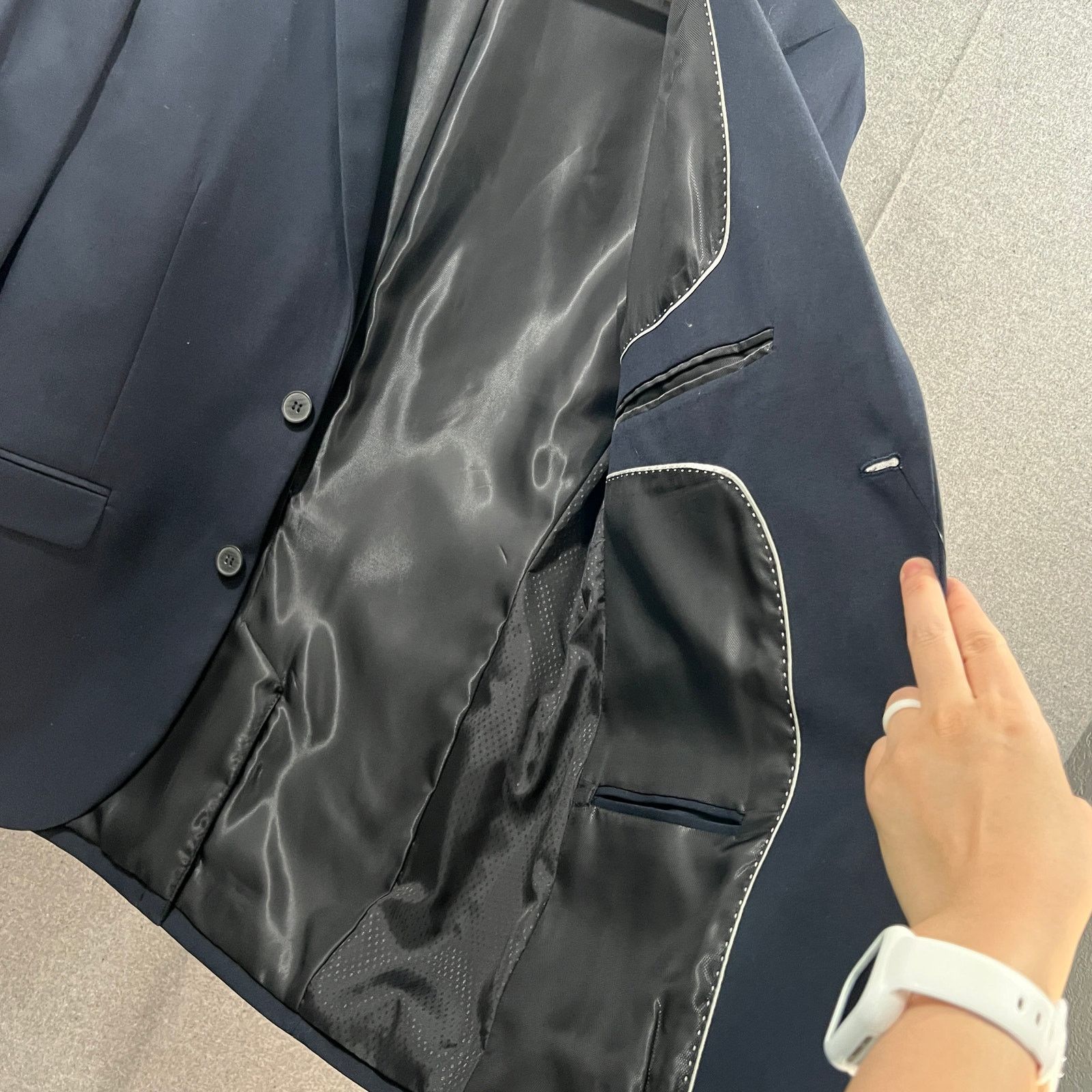 Other H&M Mens Slim Fit Suit Navy Size38R Size 38R - 11 Thumbnail