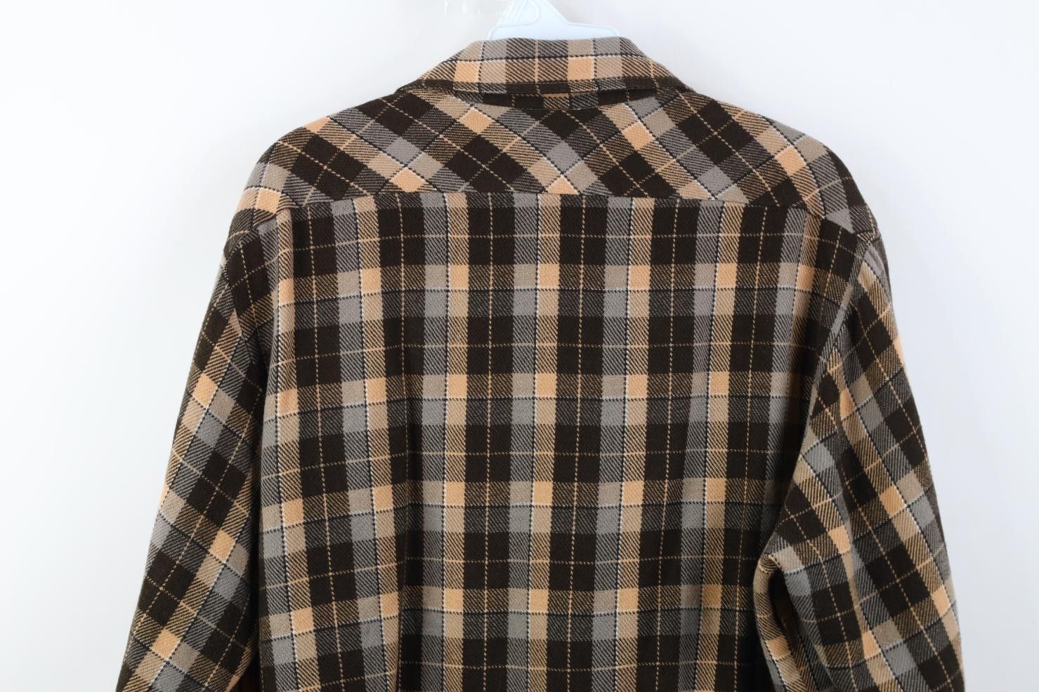 Vintage Vintage 70s Streetwear Flannel Knit Board Button Shirt Plaid Size US L / EU 52-54 / 3 - 13 Thumbnail