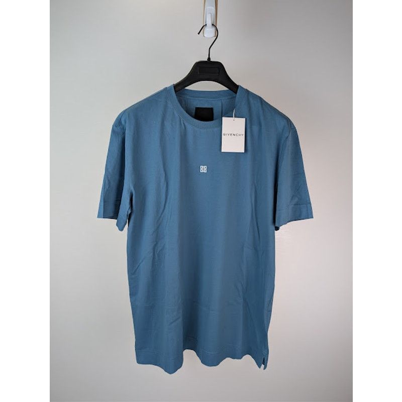 Givenchy o1rshd1 Slim Fit Embroidered Logo T-Shirt in Blue /White 3XL Size US XXL / EU 58 / 5 - 8 Thumbnail