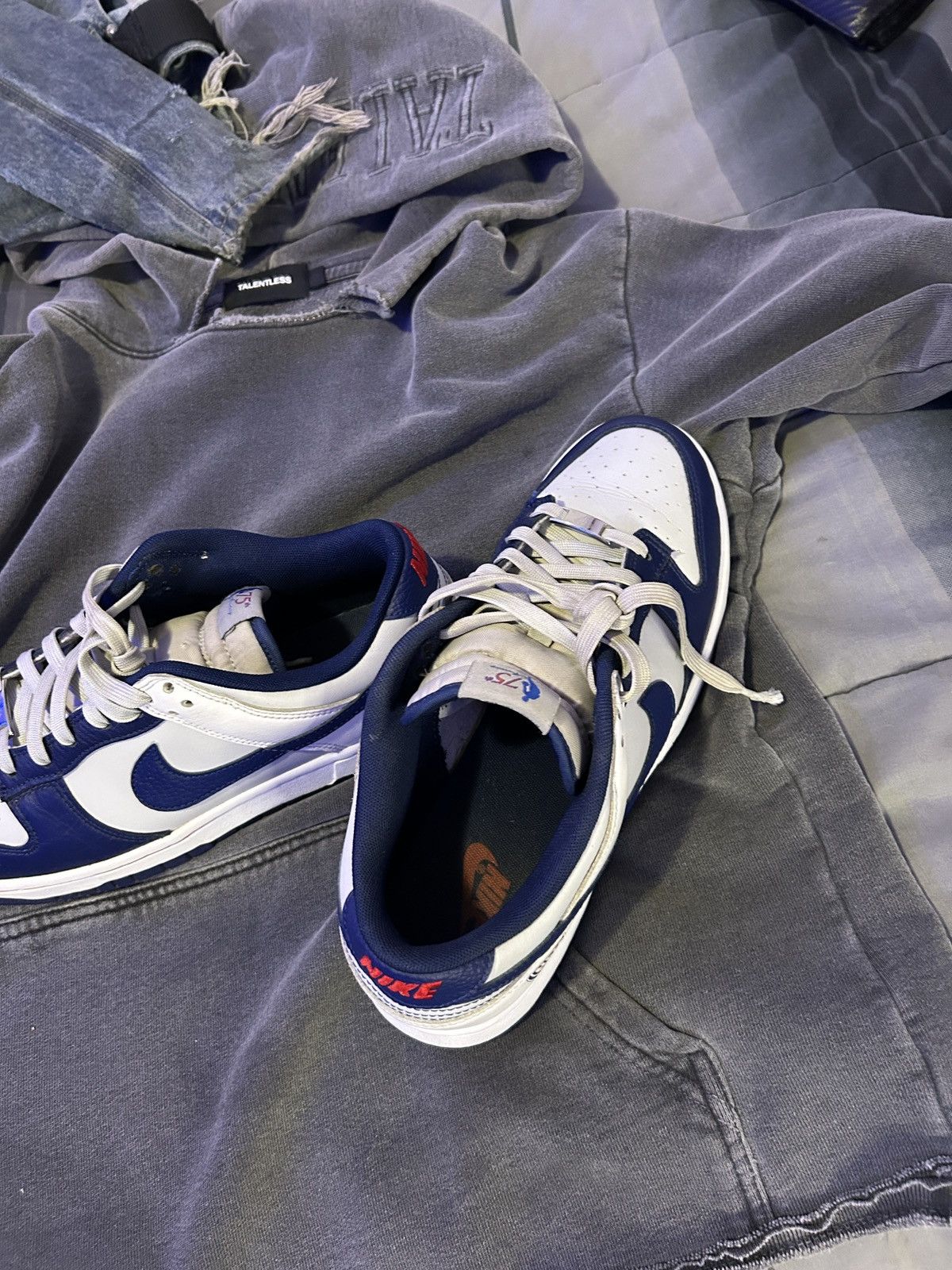 Nike NBA x Nike Dunk Low EMB '75th Anniversary Brooklyn Nets' Size US 11 / EU 44 - 6 Thumbnail