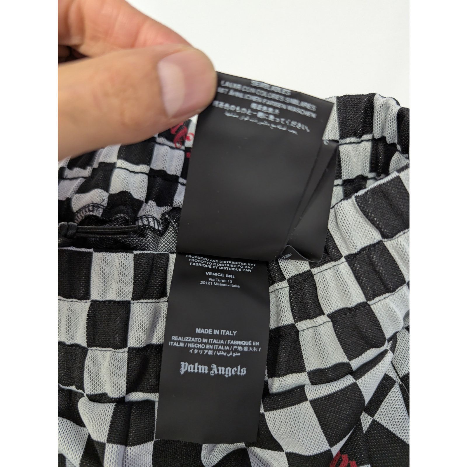 Palm Angels o1rshd1 Jacquard Damier Classic Track Pants in Black / Red Size US 32 / EU 48 - 21 Thumbnail