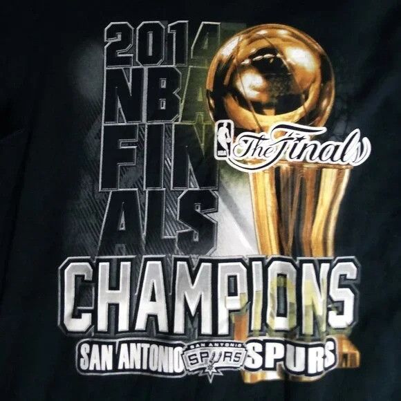 Gildan DS San Antonio Spurs 2014 NBA Finals Champions T-Shirt Size US XXL / EU 58 / 5 - 1 Thumbnail