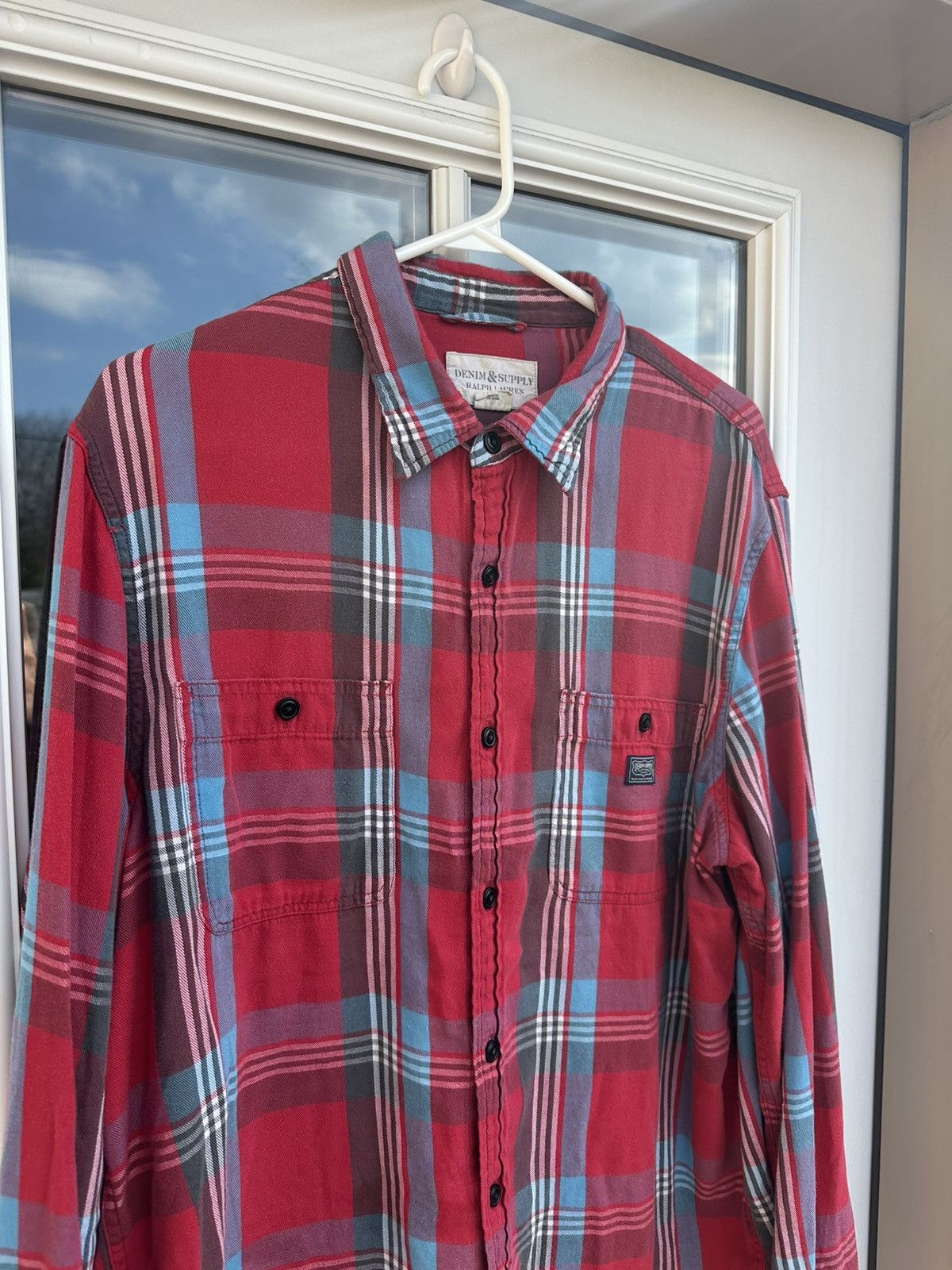 Ralph Lauren Ralph Lauren Denim Supply knitted Flannel shirt checkered Size US XL / EU 56 / 4 - 2 Thumbnail