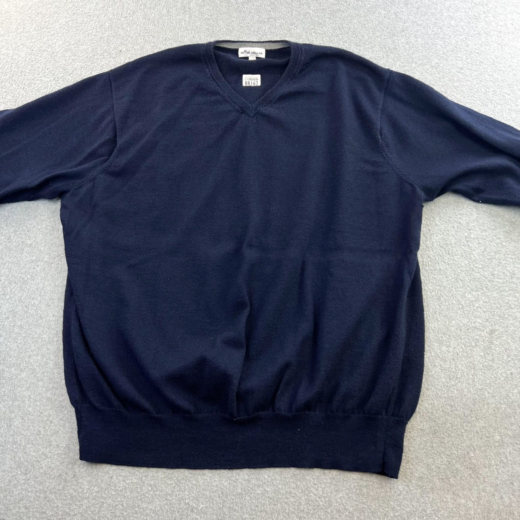 Peter Millar Peter Millar Sweater Mens XL Navy V-Neck Knit Pullover Lightweight Adult Size US XL / EU 56 / 4 - 4 Thumbnail