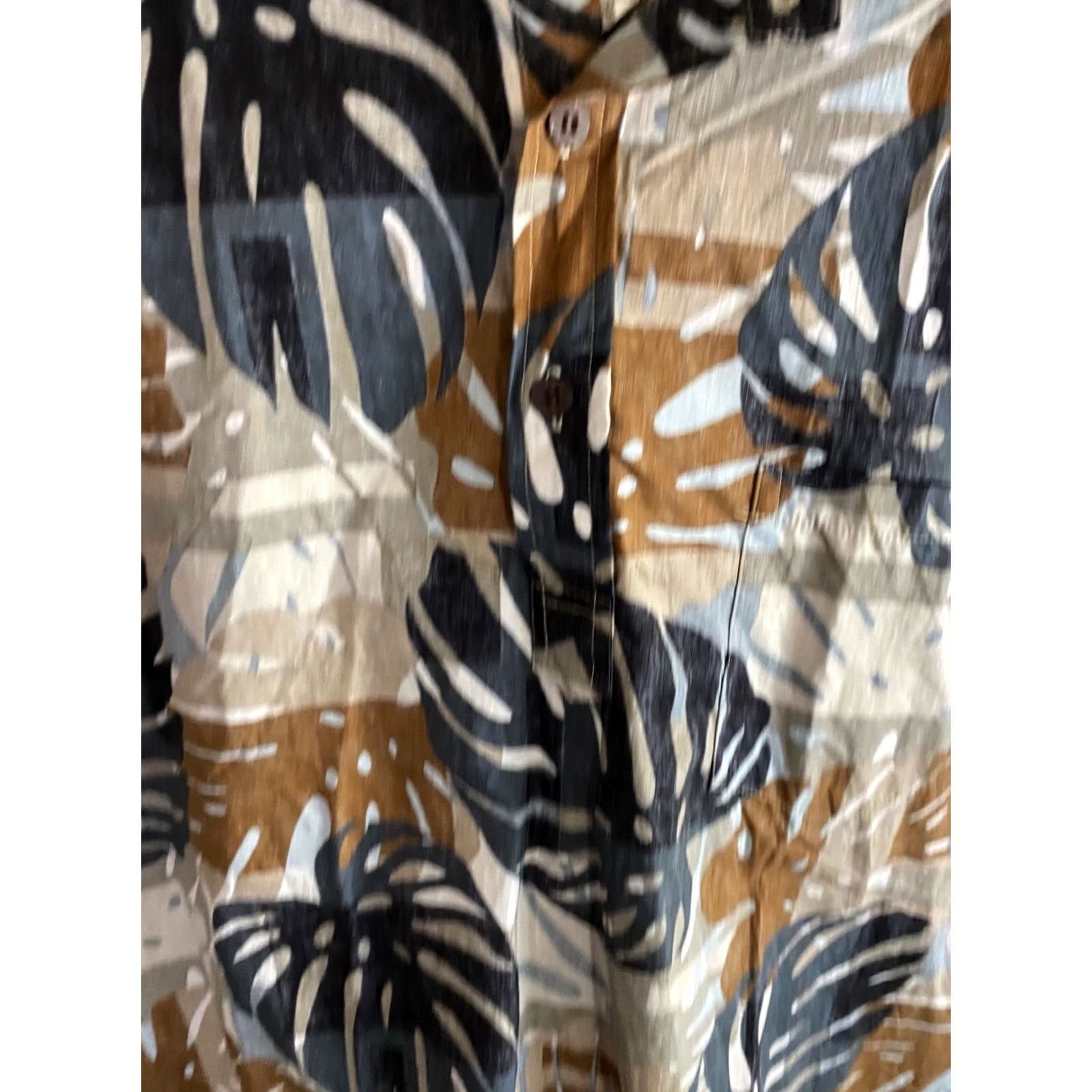 Vintage Bishop Street CAMP SHIRT Earth Tone Floral XL Pocket Ctn Mens Size US XL / EU 56 / 4 - 5 Thumbnail