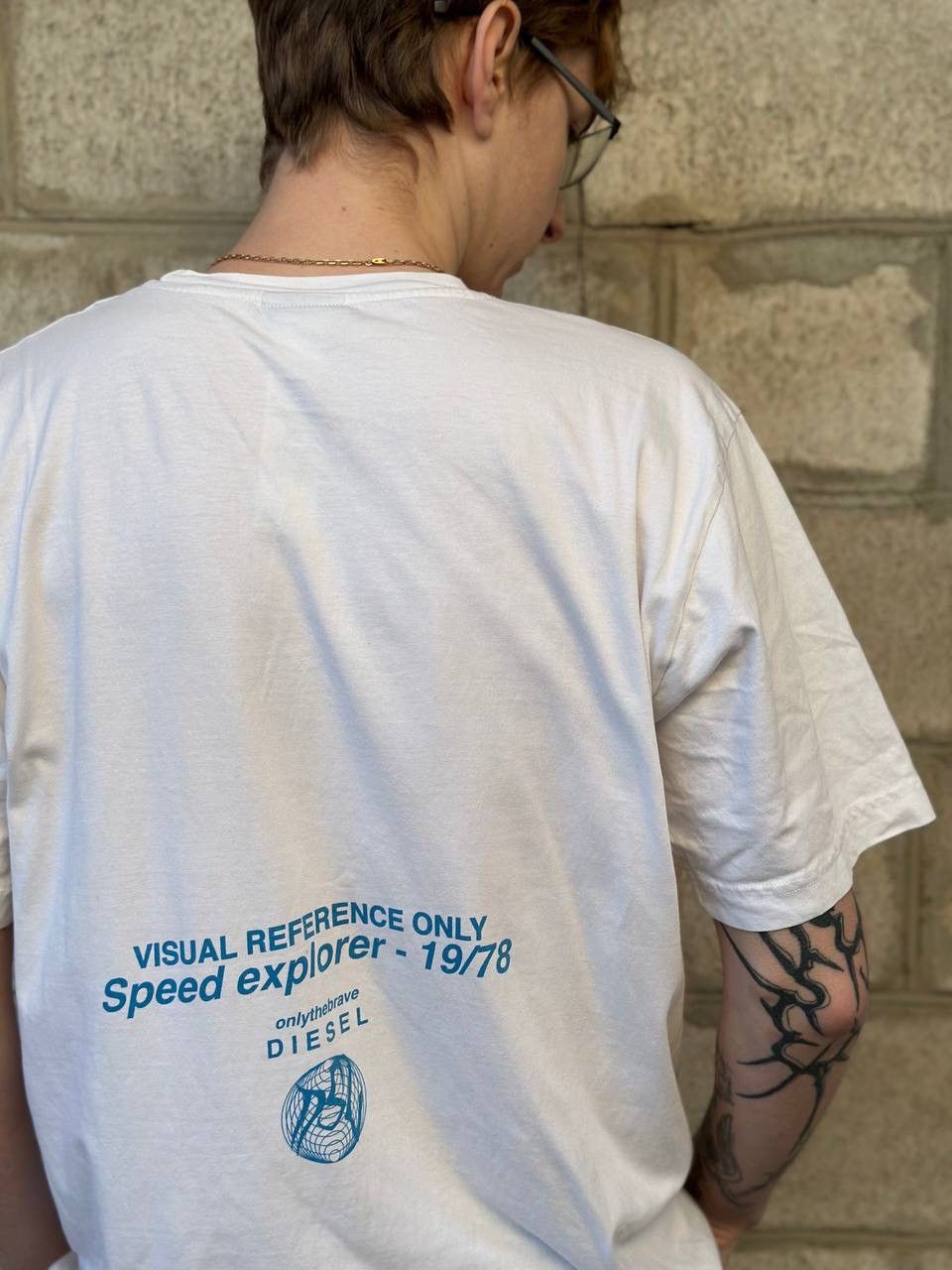 Diesel Diesel Vintage T-shirt Speed Explorer Graphic Print White Size US XL / EU 56 / 4 - 8 Thumbnail