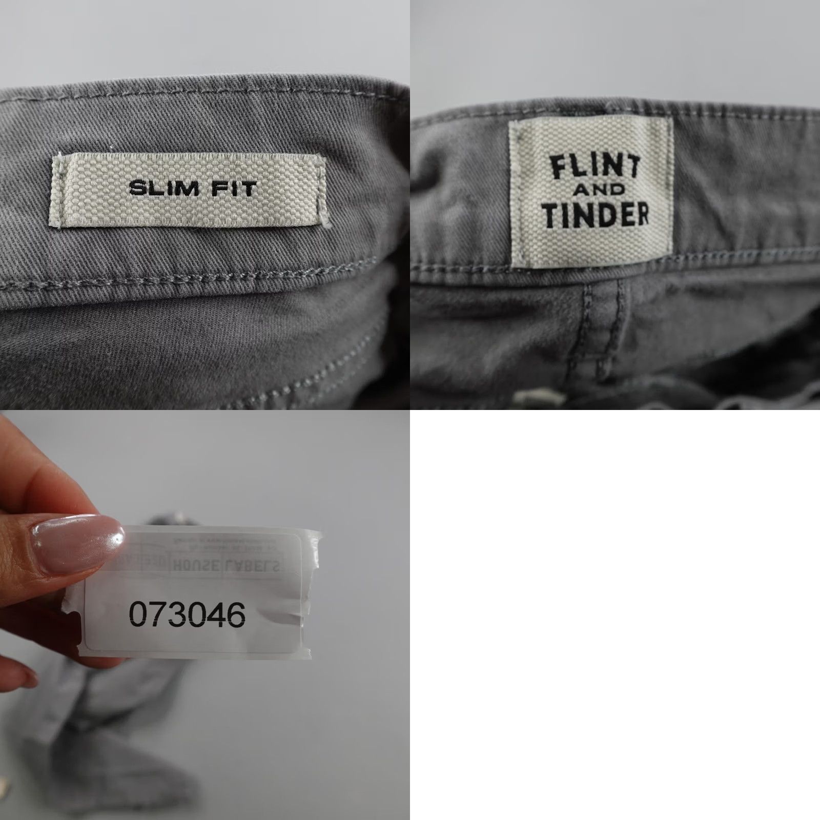 Flint And Tinder Flint And Tinder Pants Mens 28x30 Gray Chino Slim Fit 5 Pocket Straight Leg Workwear Size US 28 / EU 44 - 9 Thumbnail