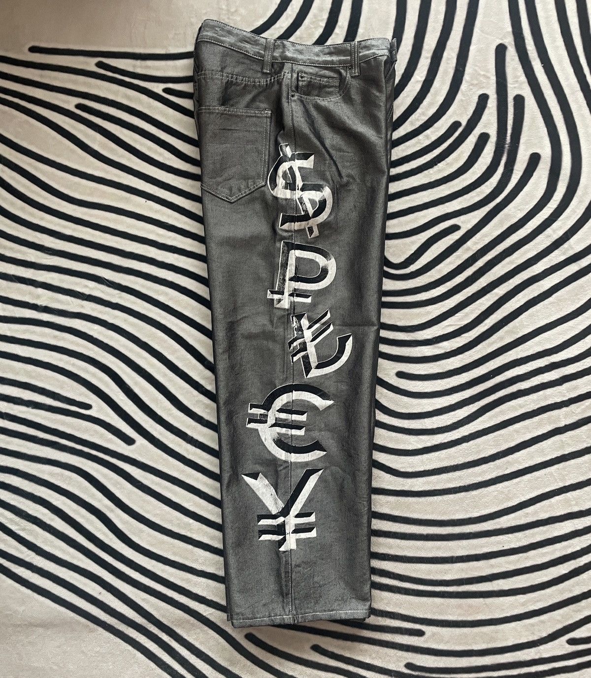 Jaded London Currency Money Balloon Baggy Jeans Y2K Ravewear Size US 28 / EU 44 - 3 Thumbnail