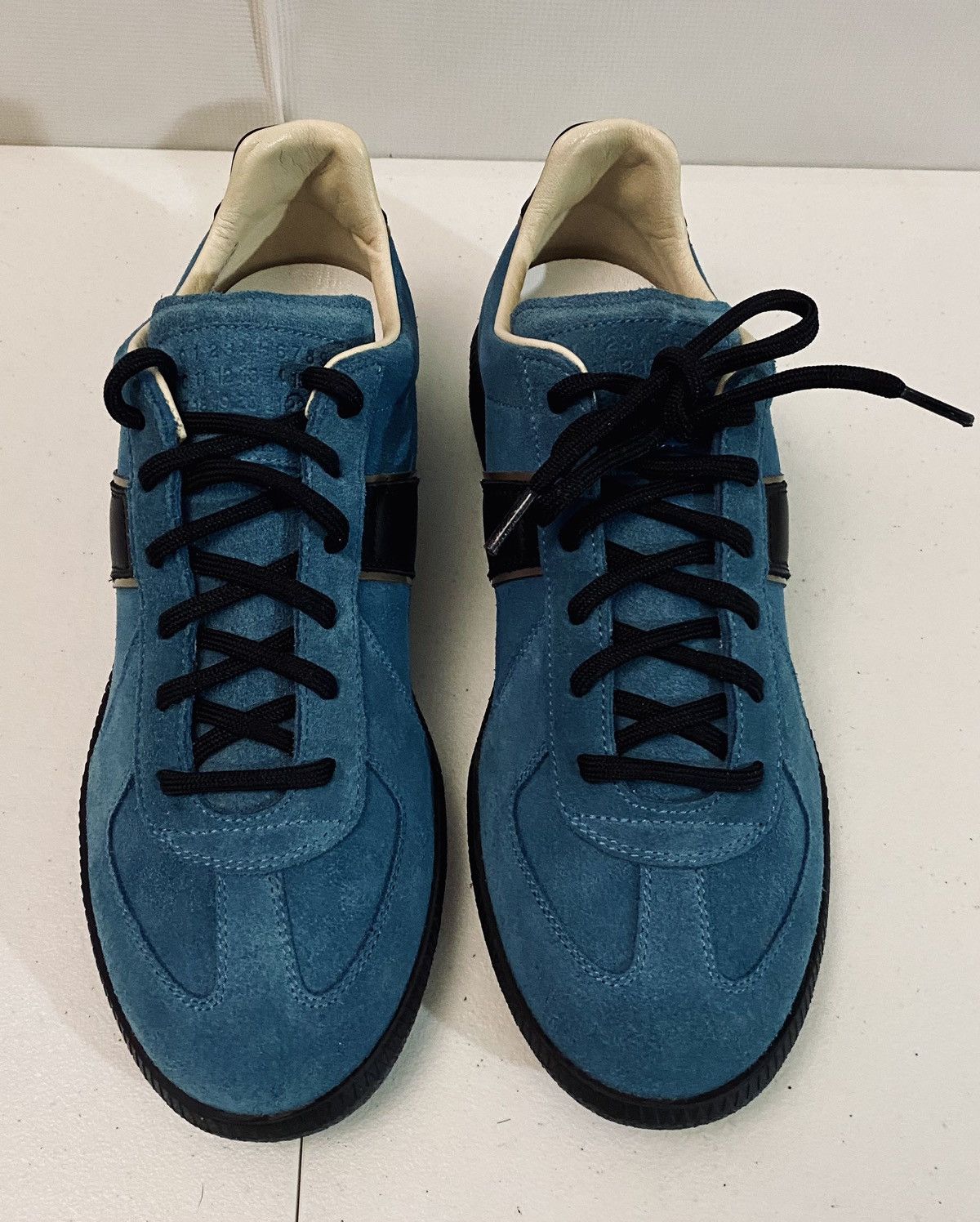 Maison Margiela Maison Margiela 22 🇮🇹 Teal Brush Suede Single Stitch GATs New Size US 7 / EU 40 - 10 Thumbnail