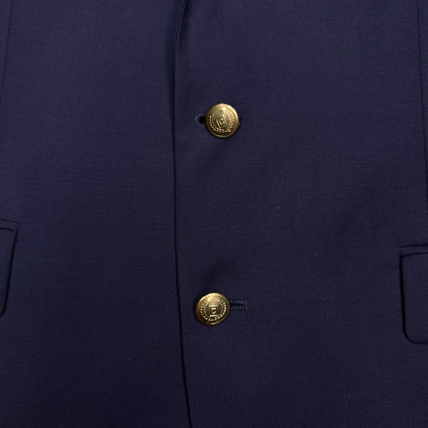 Chaps Chaps Sport Coat Blazer Navy Blue 42R Wool Four-Button Notch Lapel Regular Single-Breasted Dry Clean Only Men Size 42R - 7 Thumbnail