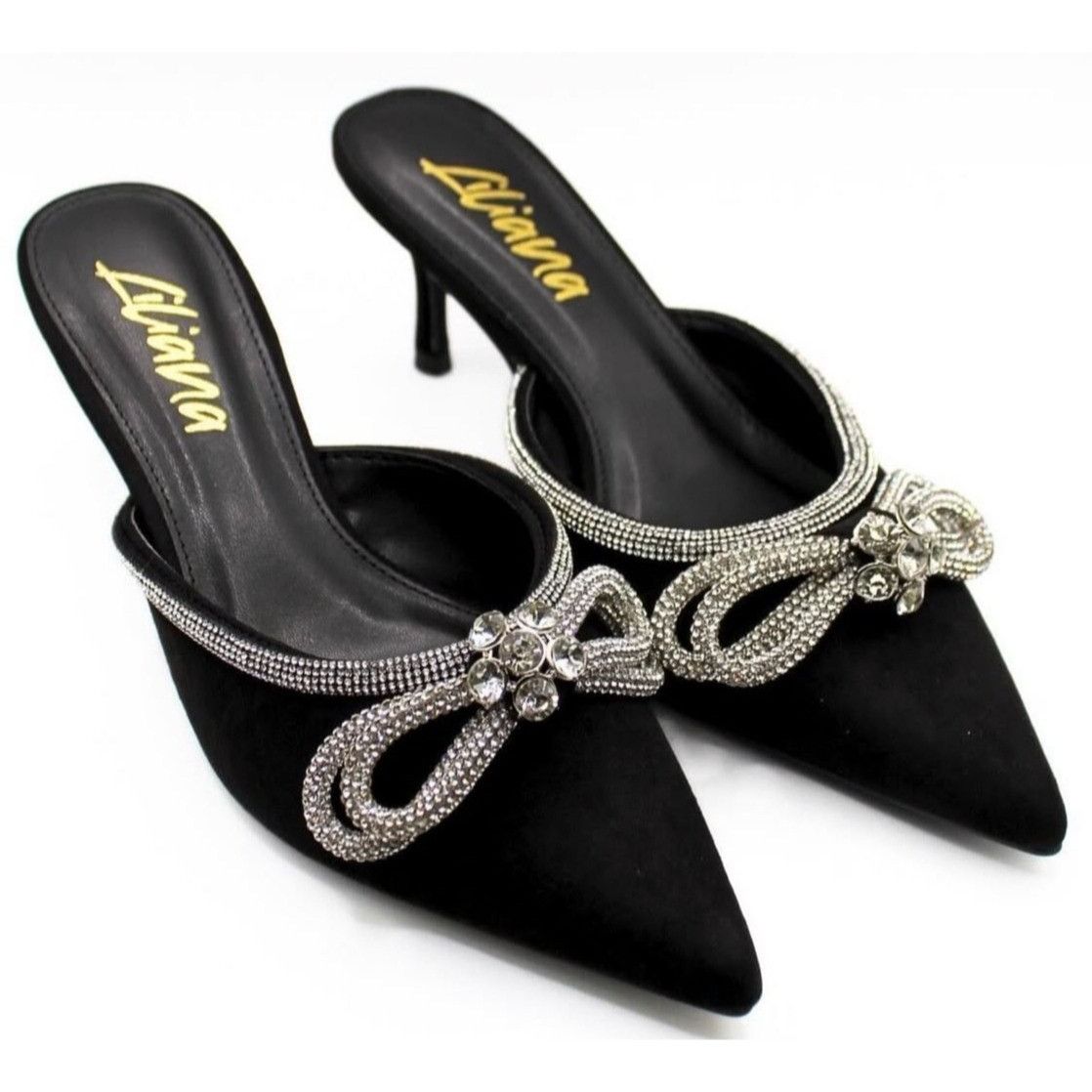 Other LILIANA / Romantiq 1 / Black / Rhinestone / Bow / Embellishe Size US 11 / IT 41 - 1 Thumbnail