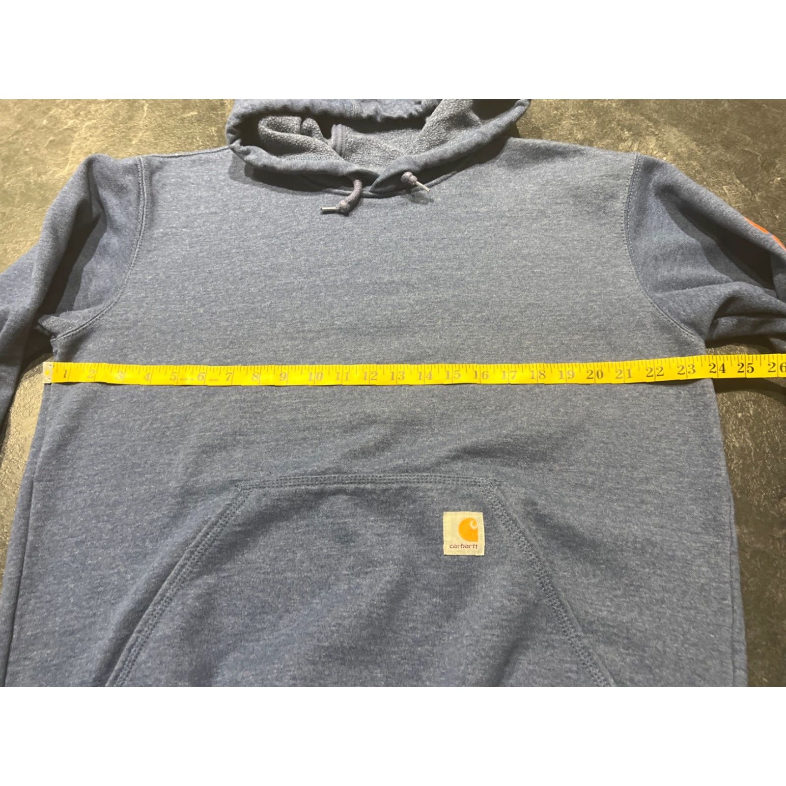 Carhartt Carhartt Hoodie Mens M Blue Sweatshirt Logo Spellout Pullover Workwear Long Sleeve Drawstring High Neck Pockets Tagless Cotton Regular Size US M / EU 48-50 / 2 - 6 Thumbnail