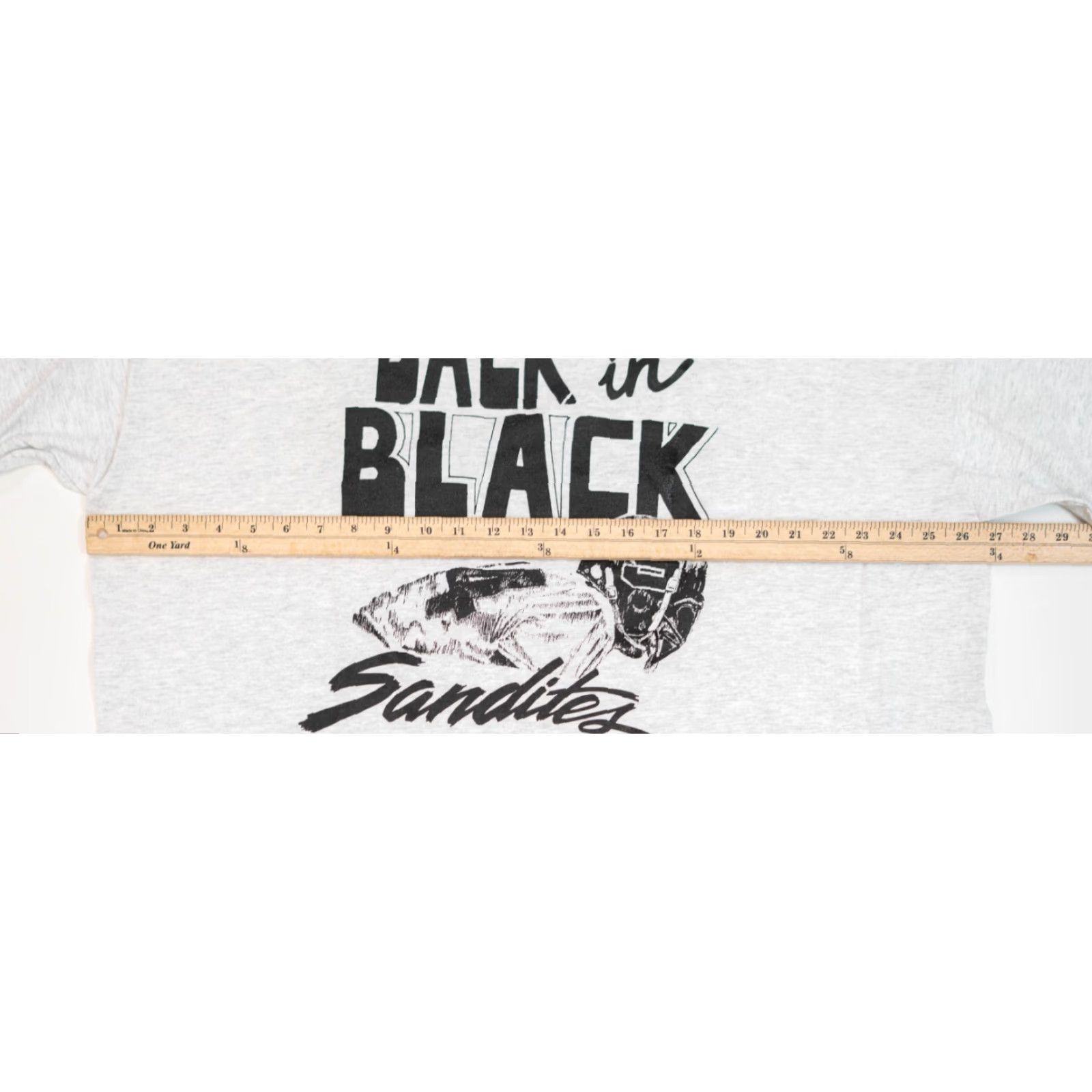 Russell Athletic VINTAGE Russell Athletic NCAA Football T-Shirt Men 2XL Gray Crew Neck Short Sleeve Back In Black Big Graphic USA Sandite 90s 80s College Football Mens Size US XXL / EU 58 / 5 - 5 Thumbnail