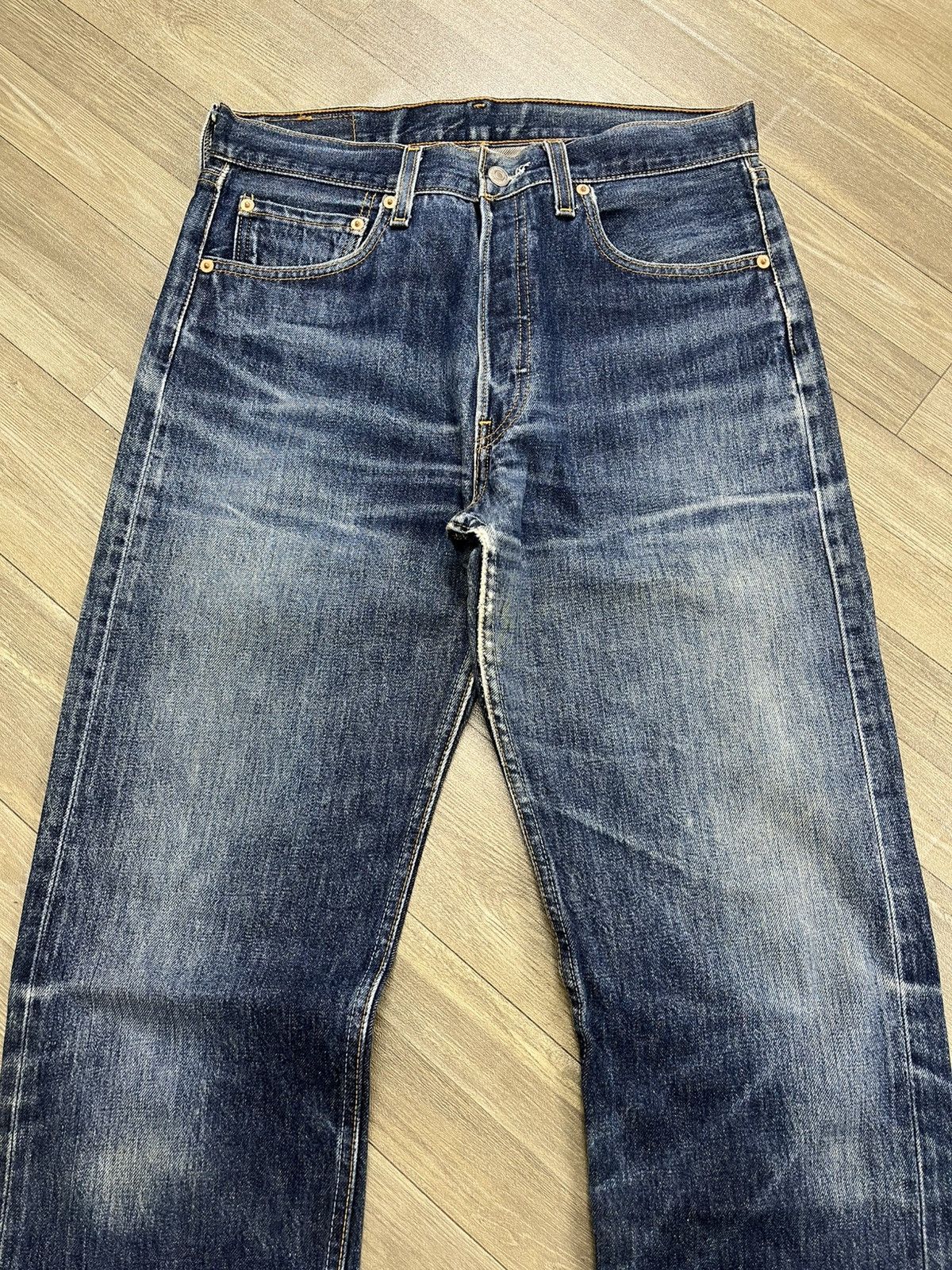 Levi's Vintage Clothing 🇺🇸1990s Vintage Levis 501XX 33x36 Straight Leg Blue Jeans Size US 31 - 18 Thumbnail
