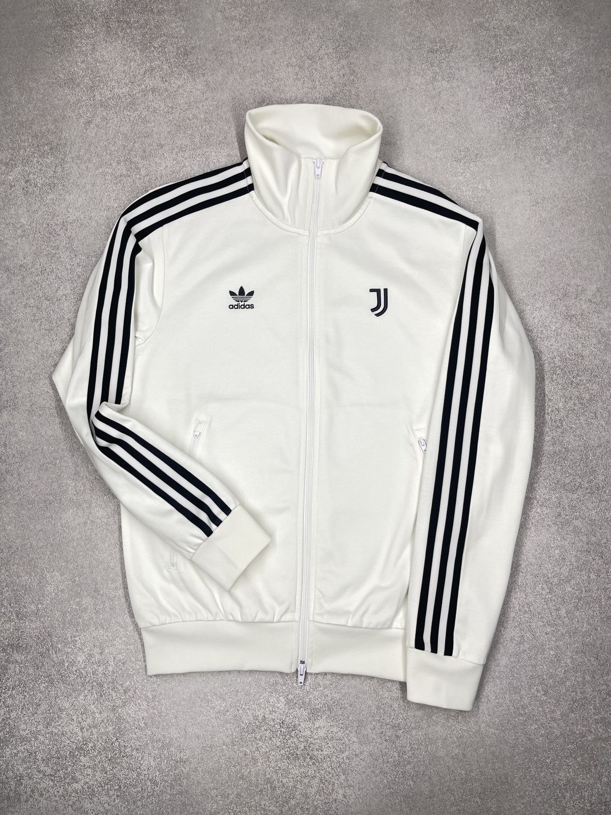 Adidas Mens Adidas Juventus Backenbauer Track Jacket White Size US M / EU 48-50 / 2 - 2 Thumbnail