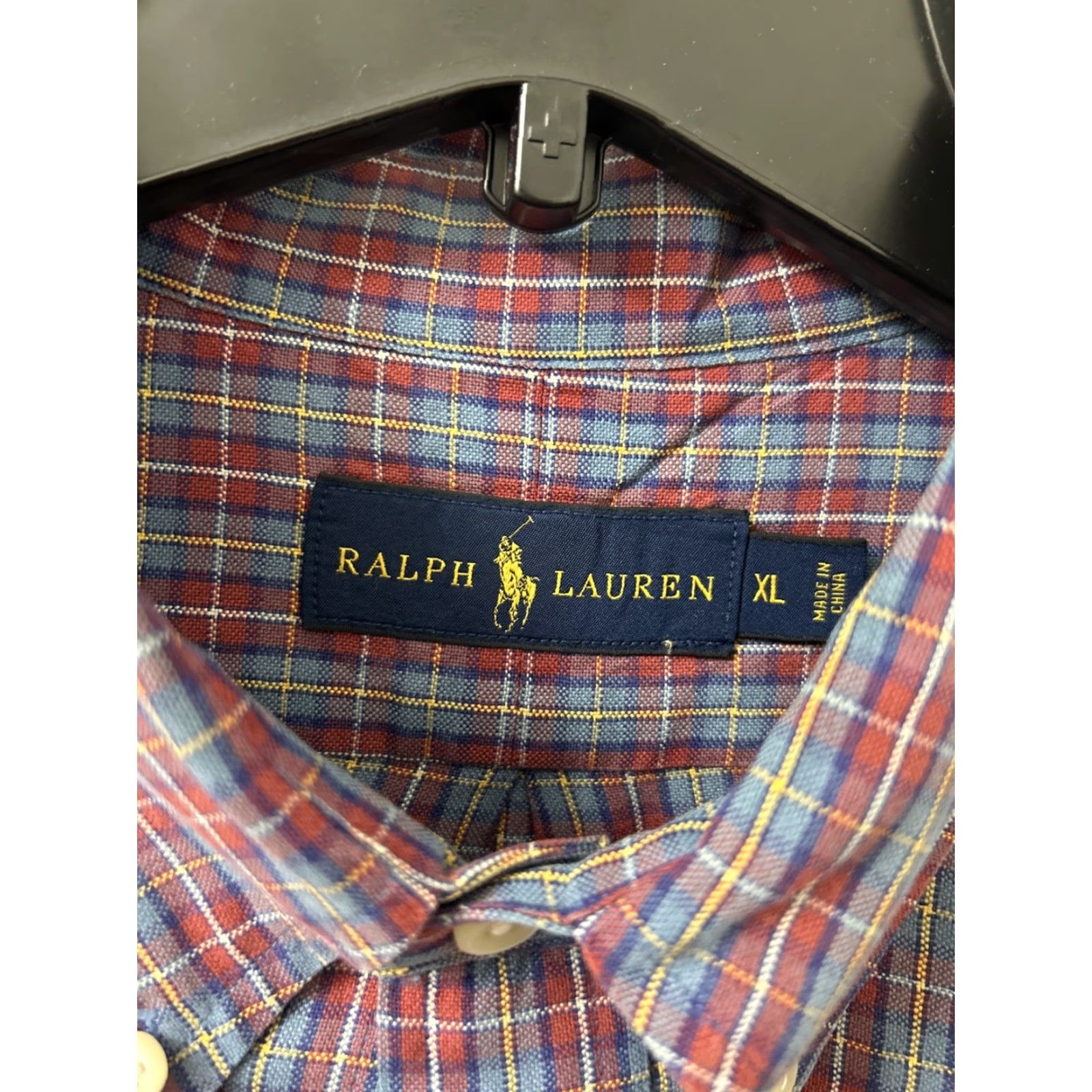 Ralph Lauren Ralph Lauren Shirt Mens XL Blue Red Oxford Plaid Button-Down Pony Logo L/S Size US XL / EU 56 / 4 - 6 Thumbnail