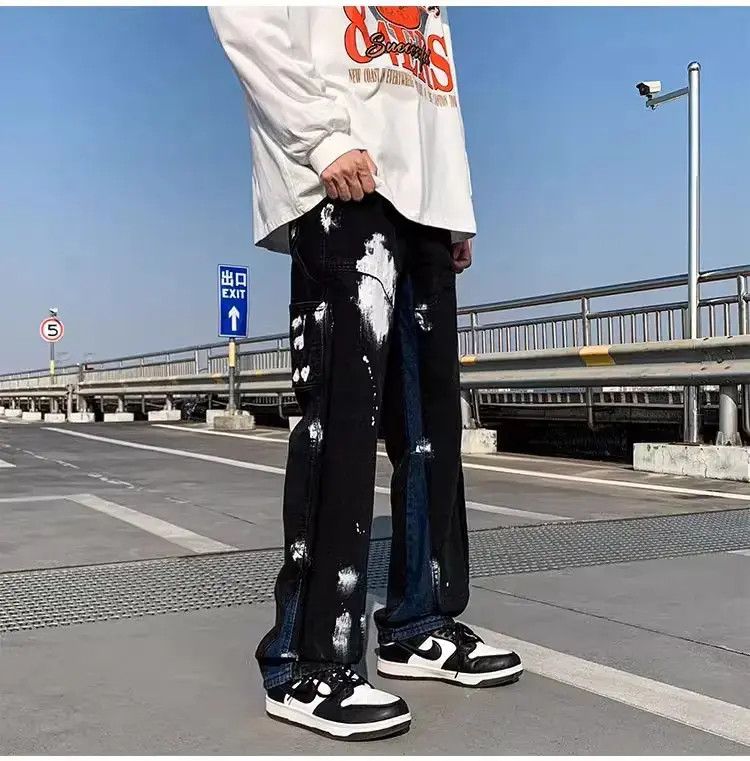 Japanese Brand Retro Personalized Hip Hop Speckle Jeans Size US 32 / EU 48 - 1 Thumbnail