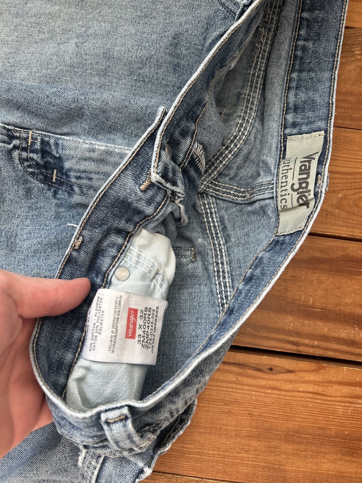 Vintage × Wrangler Vintage 90s Wrangler Distressed Faded Carpenter Jeans Size US 32 / EU 48 - 3 Thumbnail