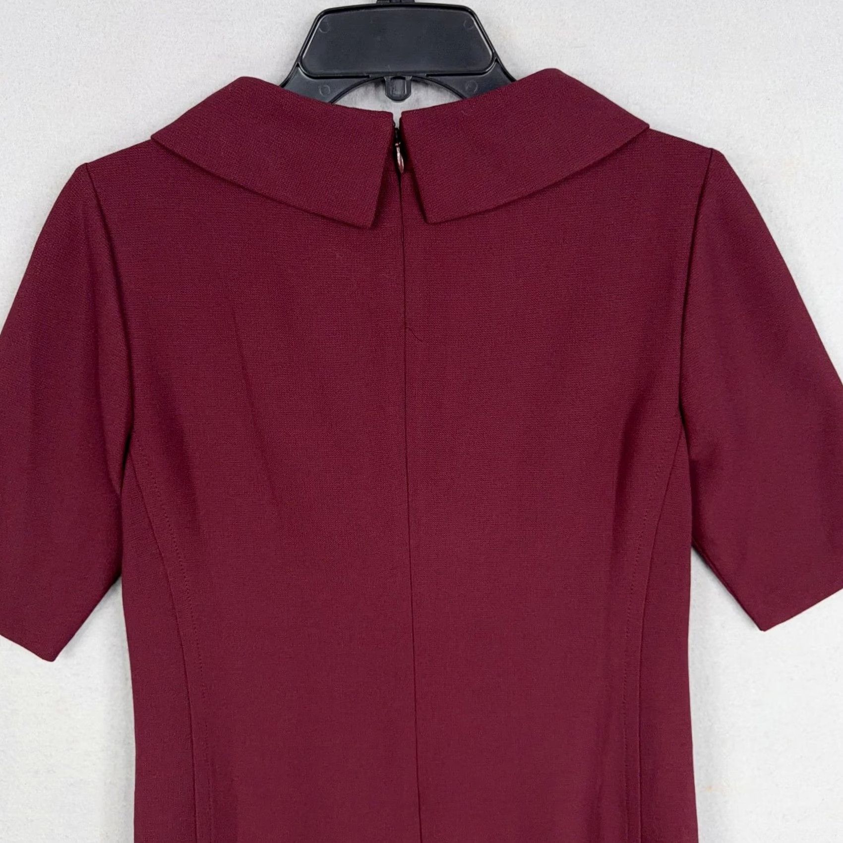 Trina Turk Trina Turk Dress Womens 0 Red Collared Short Sleeve Mini Shift Pockets Workwear Dress Size 25" / US 0 / IT 36 - 7 Thumbnail
