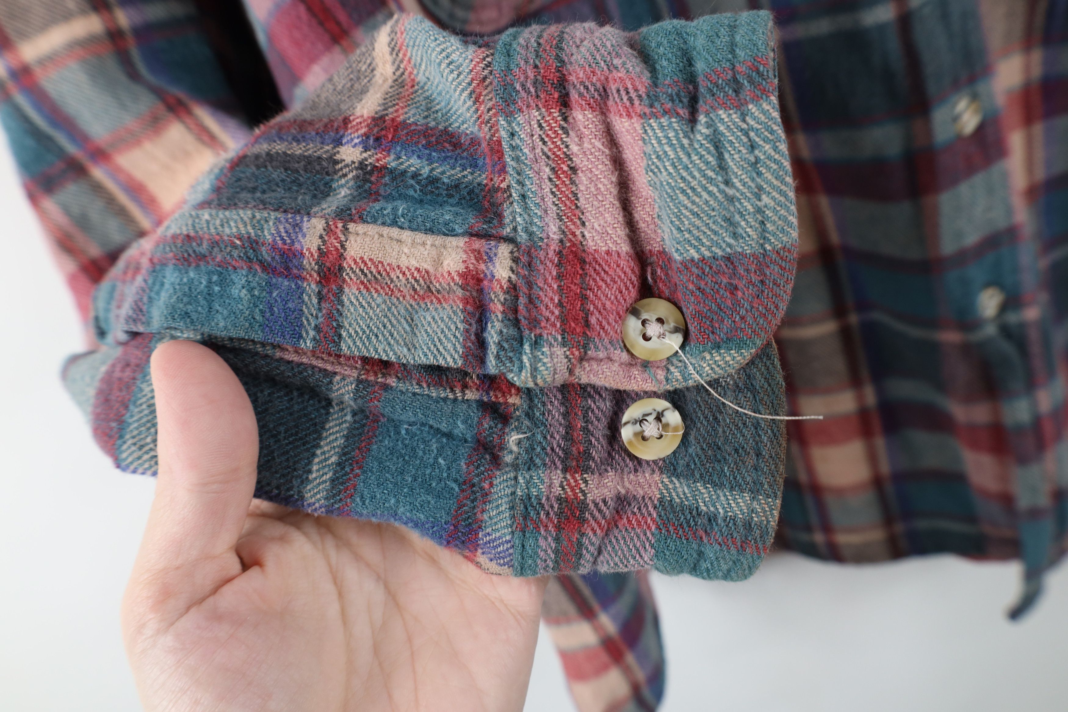 Vintage Vintage 90s Streetwear Heavyweight Button Shirt Plaid Size US XXL / EU 58 / 5 - 6 Thumbnail