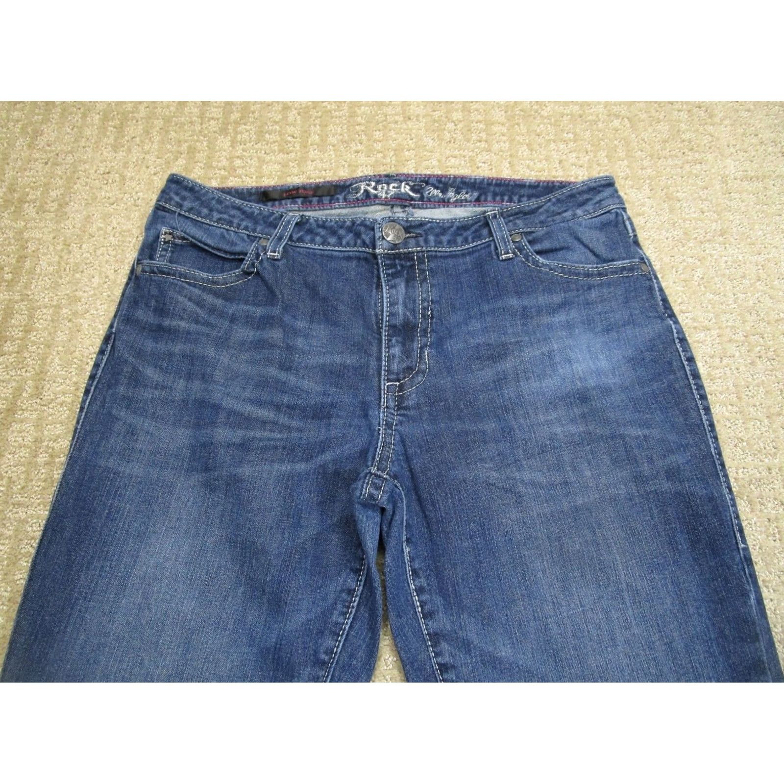 Wrangler Wrangler Jeans Rock 47 Bootcut Women 32x30 Blue Denim 5-Pocket Logo Cowboy Star Wrangler Rock 47 by Wrangler Women Jeans Blue Bootcut 32x30 Size 24" / US 00 / IT 34 - 2 Thumbnail