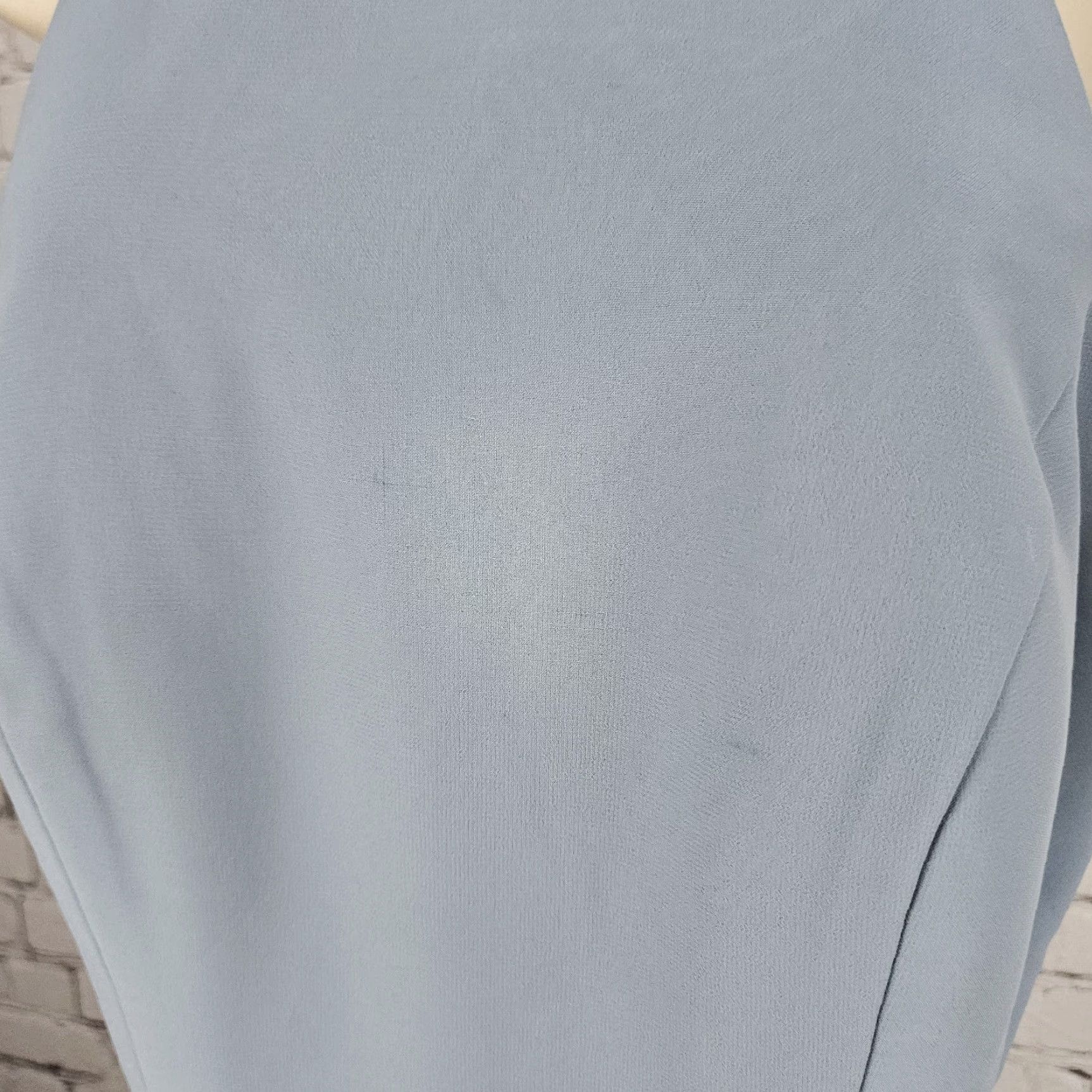 Vintage Jenny Yoo Dress Maxi Bridesmaid Blue Chiffon Open Back Strappy Side Slit 10 Size L / US 10 / IT 46 - 5 Thumbnail