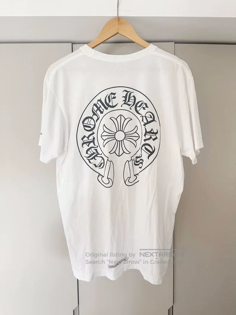 Chrome Hearts Size L White classic horseshoe scroll short s
