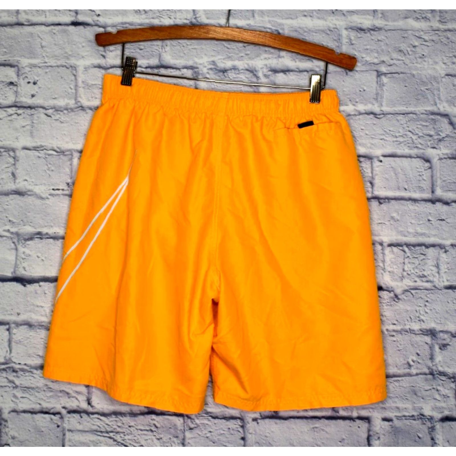 Nike Nike Swim Trunks Shorts Lined Mens Yellow S Small Waist 30" Fits Small Size US 29 - 2 Thumbnail