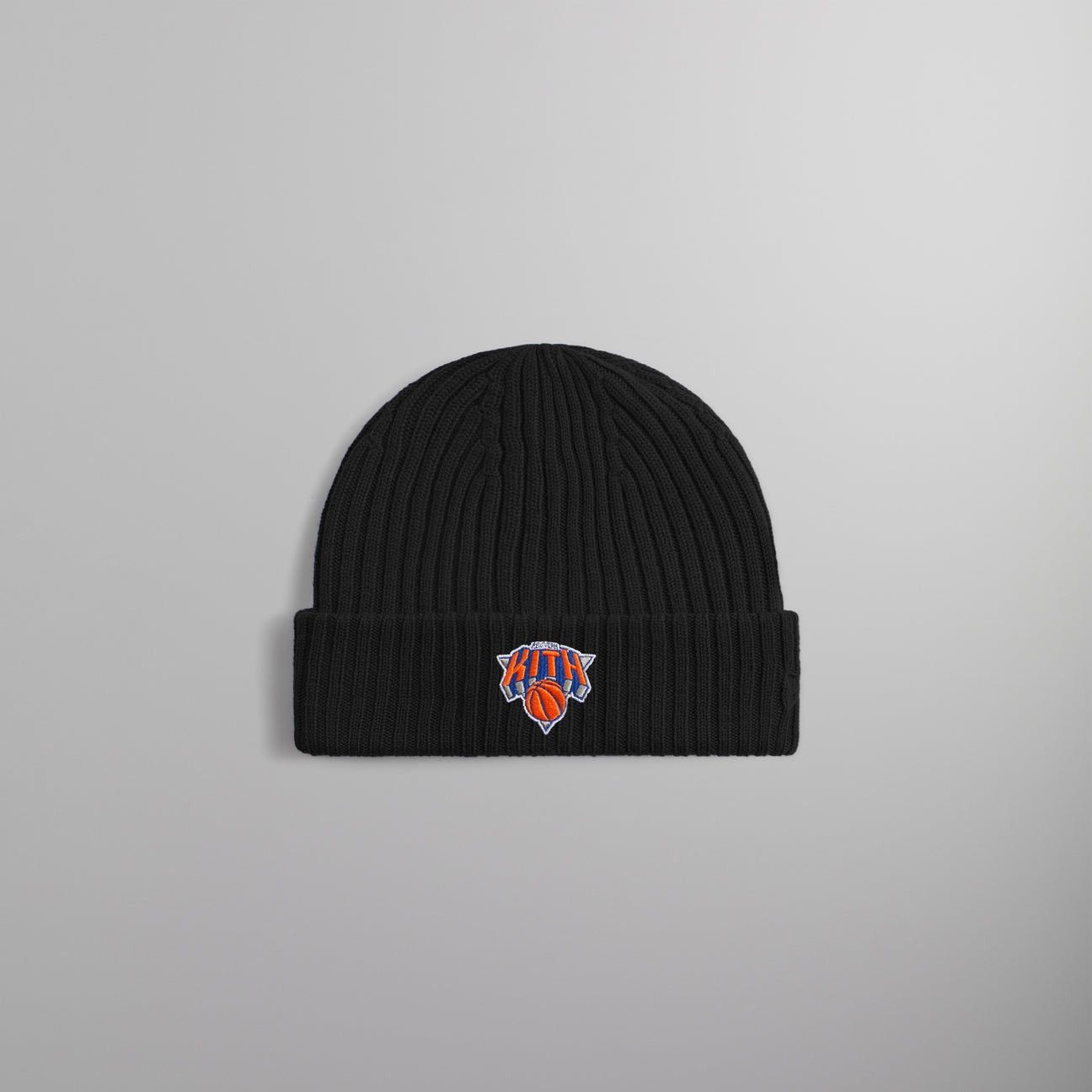 Kith Kith for the New York Knicks Logo Beanie Black Knit Hat Cap Size ONE SIZE - 1 Thumbnail