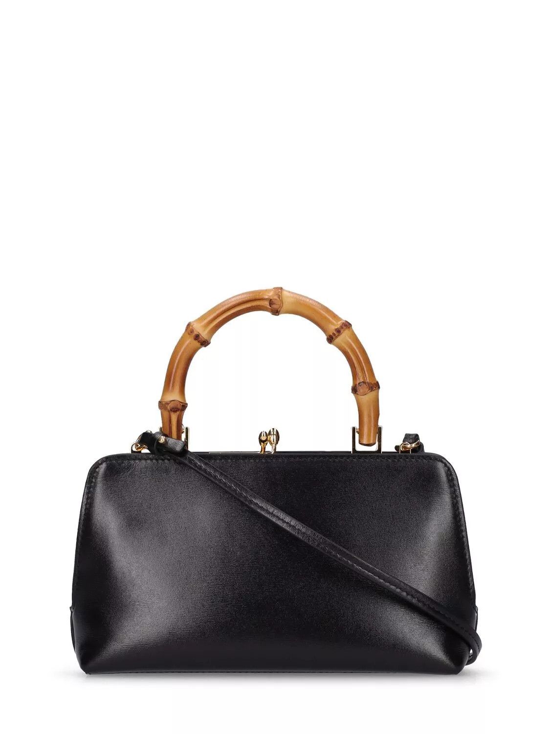 Jil Sander JIL SANDER Goji Bamboo Mini Black Leather Top Handle Size ONE SIZE - 3 Thumbnail