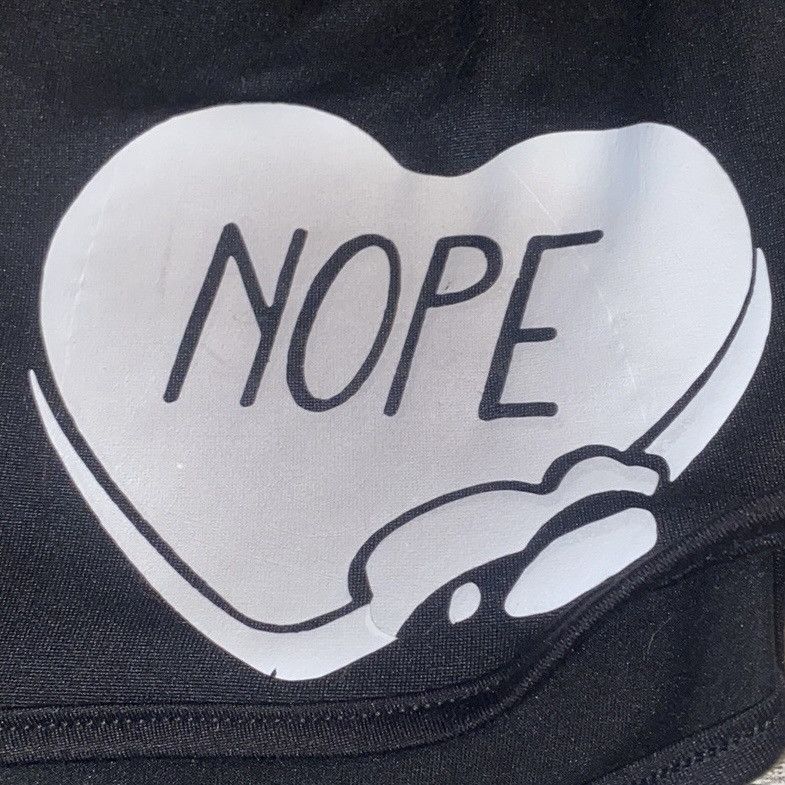 Vintage Rene Rafe, Retro, Candy Hearts “Nope”, Upcycled Sleep Shorts Size 32" / US 10 / IT 46 - 5 Thumbnail