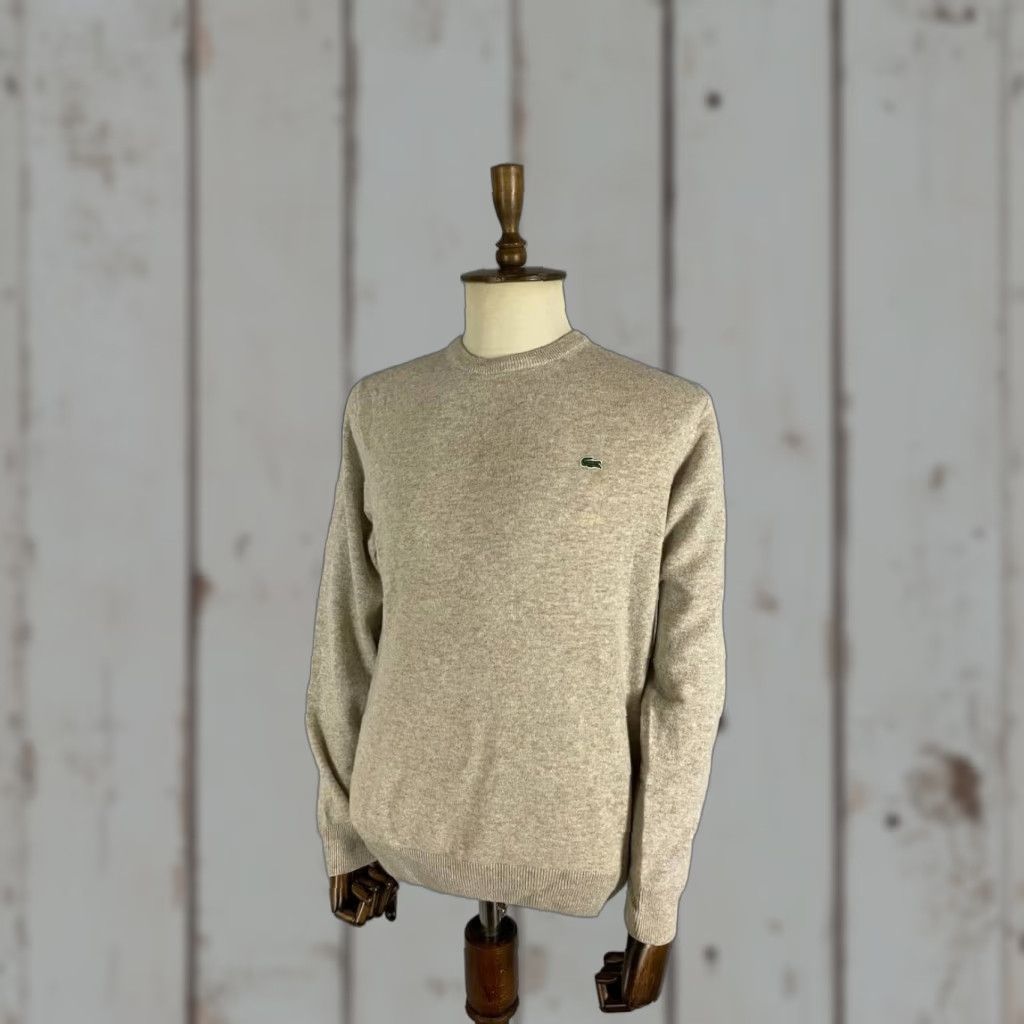 Lacoste Lacoste Sweater Mens XL Light Gray Lana Long Sleeve Crew Neck Pullover Regular Size US XL / EU 56 / 4 - 1 Thumbnail