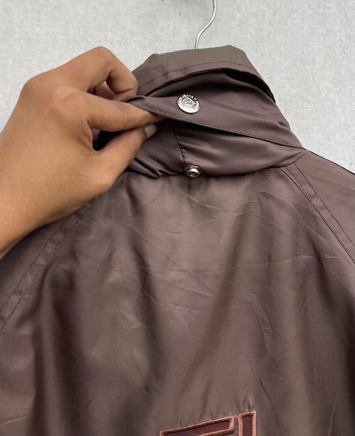 Fendi 🔥Vintage Fendi Roma Big Logo With Hidden Hoodie Light Jacket Size US XL / EU 56 / 4 - 8 Thumbnail