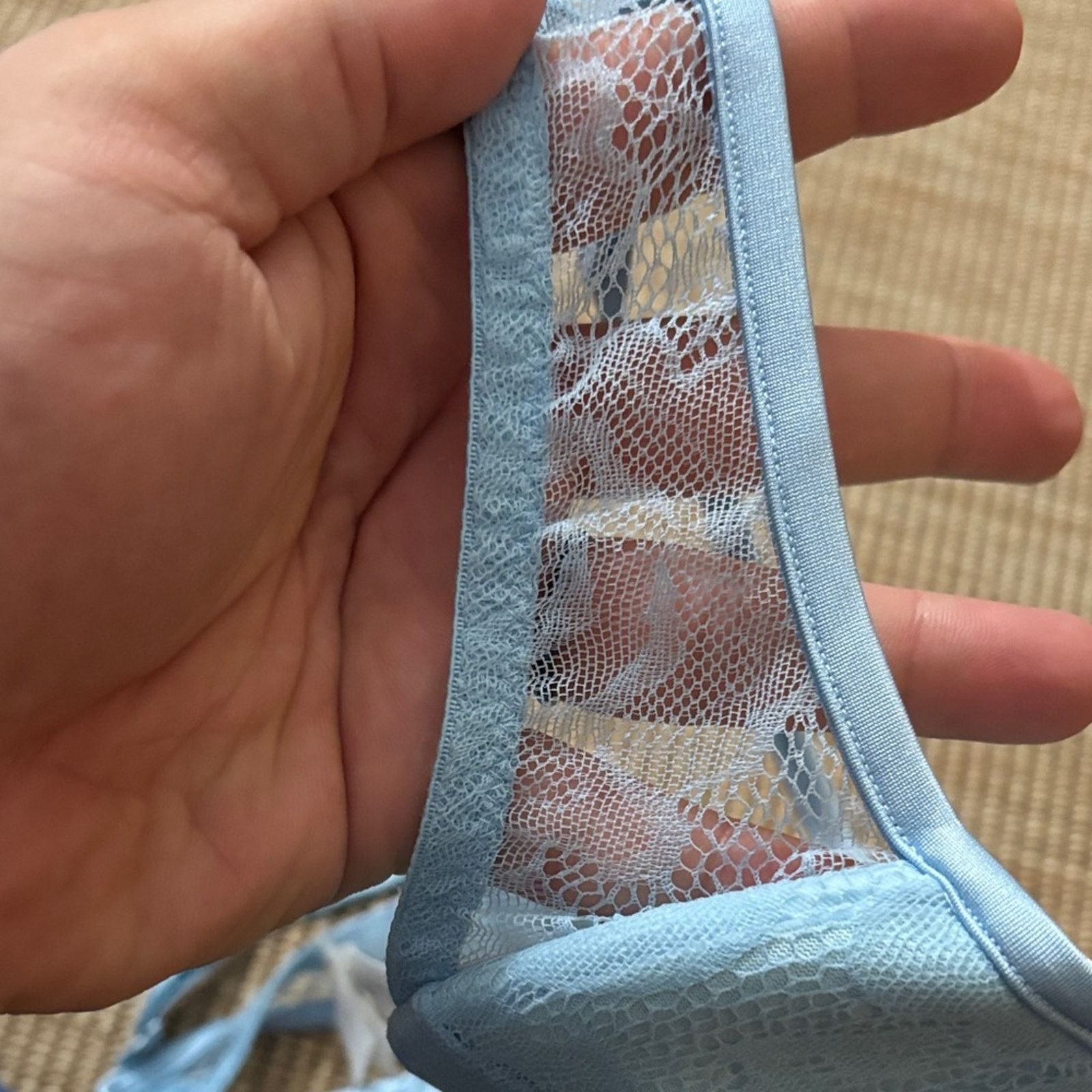 La Perla La Perla Sky Blue Lace Bra Size XS Size ONE SIZE - 5 Thumbnail
