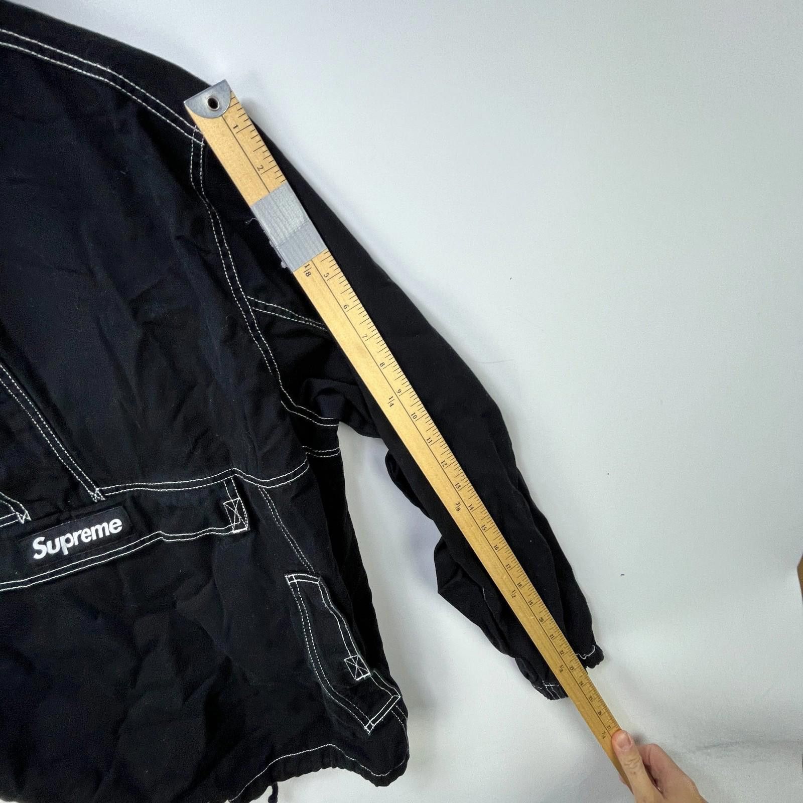 Supreme Supreme Contrast Stitch Twill Pullover FW16 Black Size US M / EU 48-50 / 2 - 11 Thumbnail
