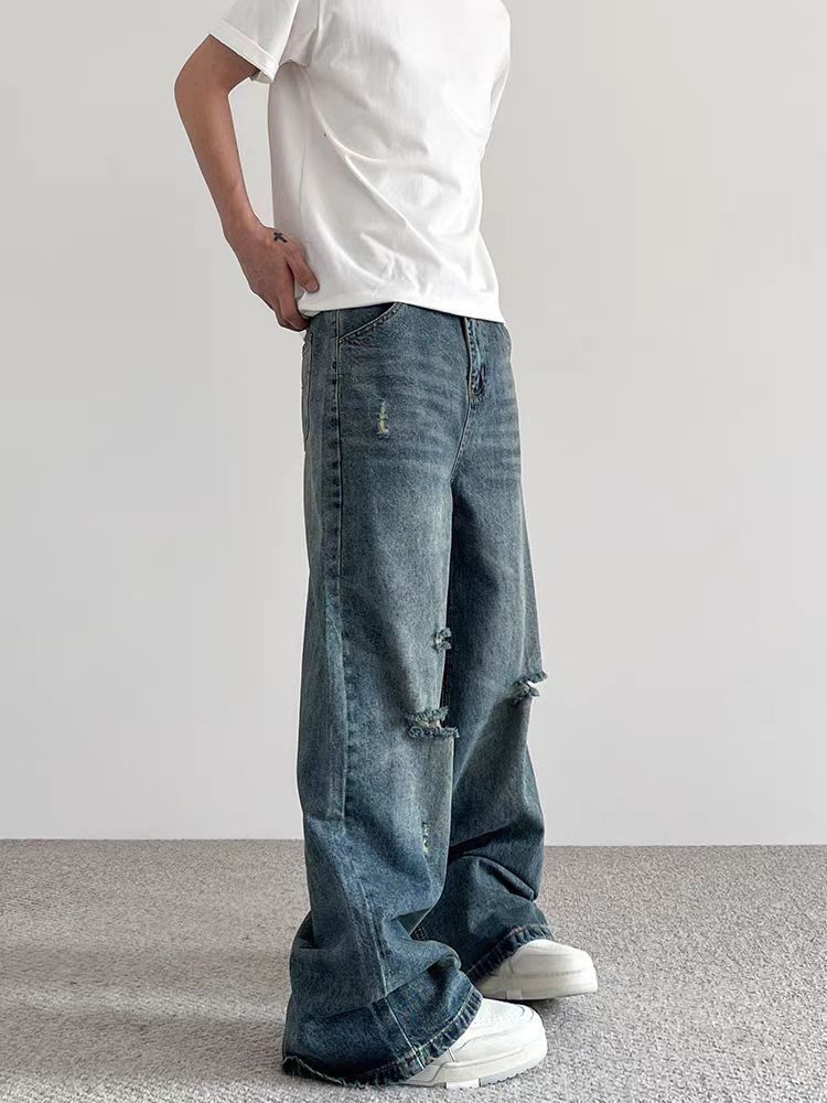 Japanese Brand × Jean Vintage ripped washed slouchy slouchy jeans Size US 34 / EU 50 - 4 Thumbnail
