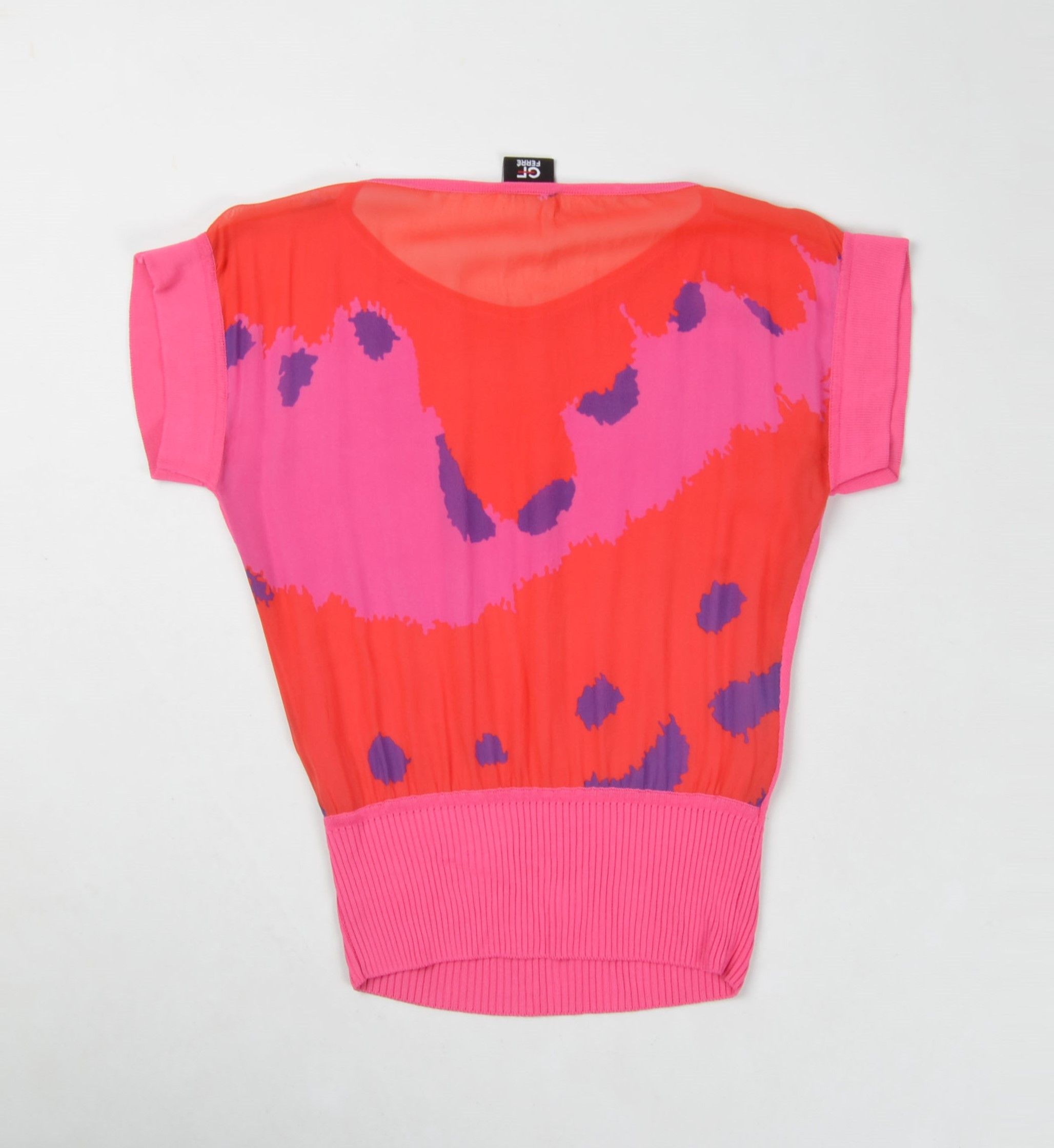 Designer × Gianfranco Ferre Gianfranco Ferre Sheer Back Pink Top Blouse Size S / US 4 / IT 40 - 5 Thumbnail
