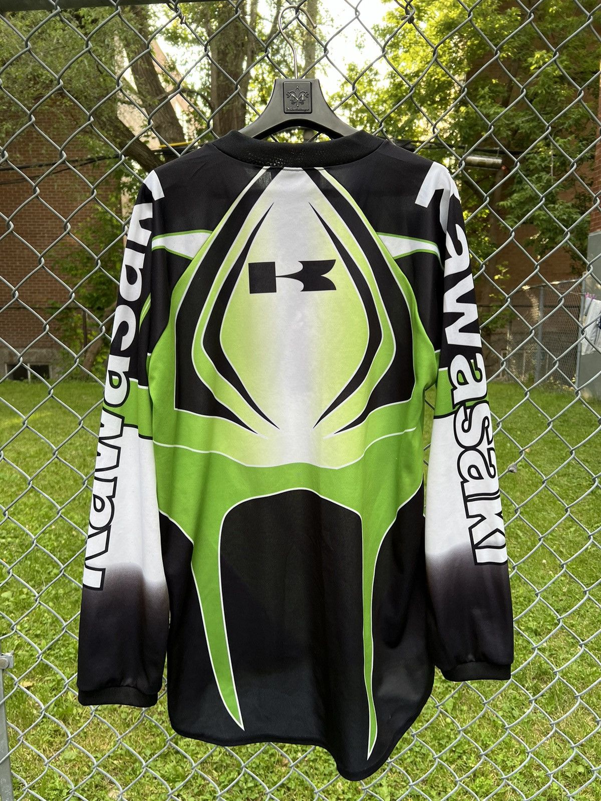 Vintage Kawasaki Motorcycle Longsleeve Jersey Top Size US L / EU 52-54 / 3 - 6 Thumbnail