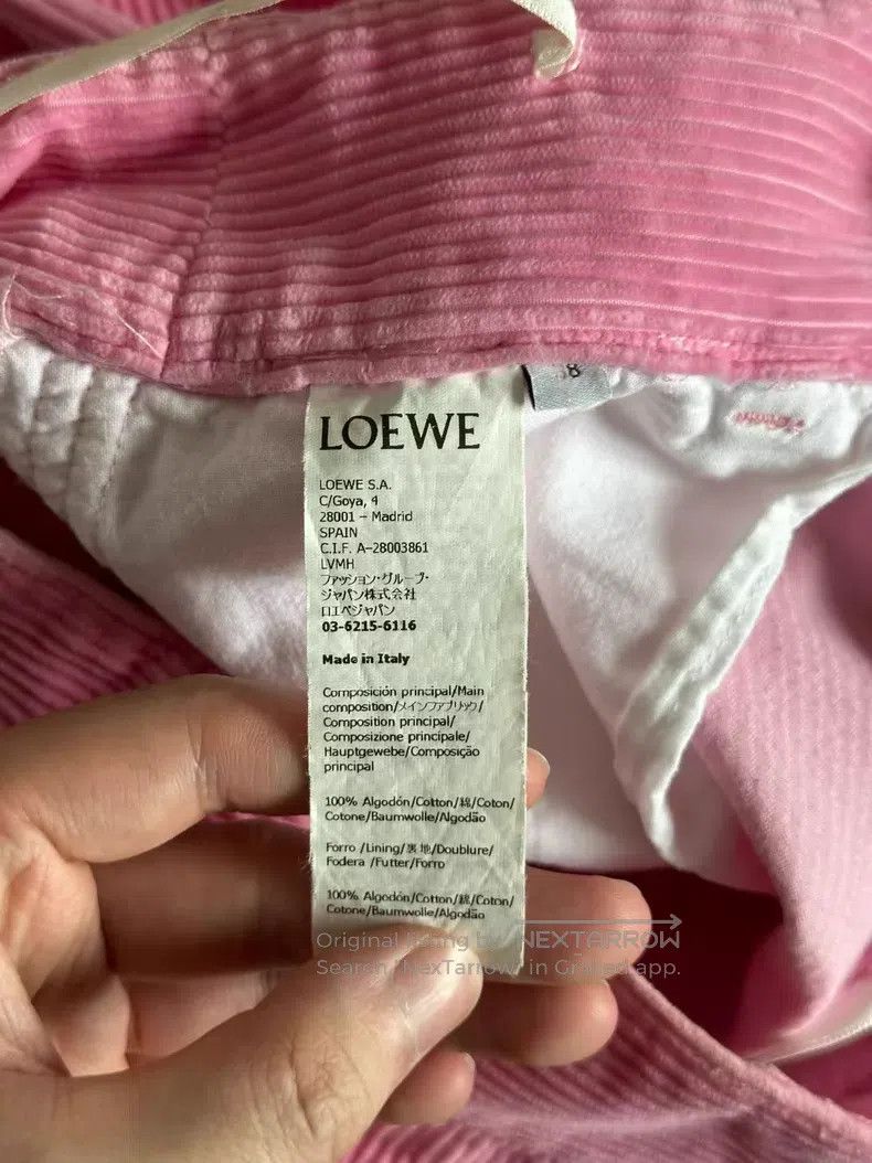 Loewe Loewe Pink corduroy double knee logo jeans Size 25" / US 0 / IT 36 - 4 Thumbnail