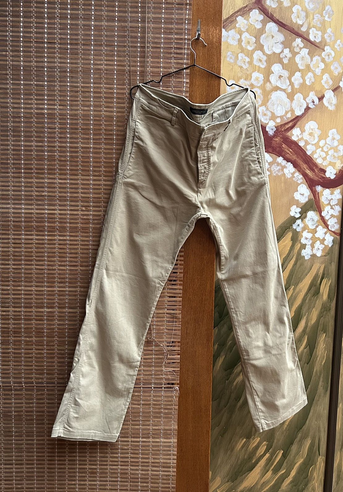 Golden Goose Golden Goose Deluxe Brand Mens Khaki Chino Pants Straight L Size US 34 / EU 50 - 1 Thumbnail